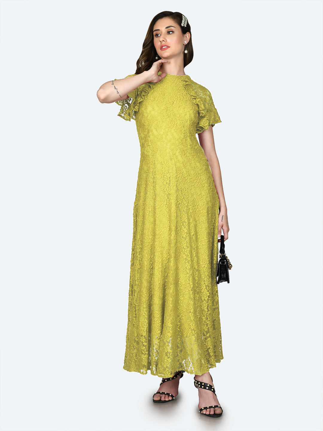 Yellow-Lace-Round-Neck-Maxi-VD04038_113-Yellow-2