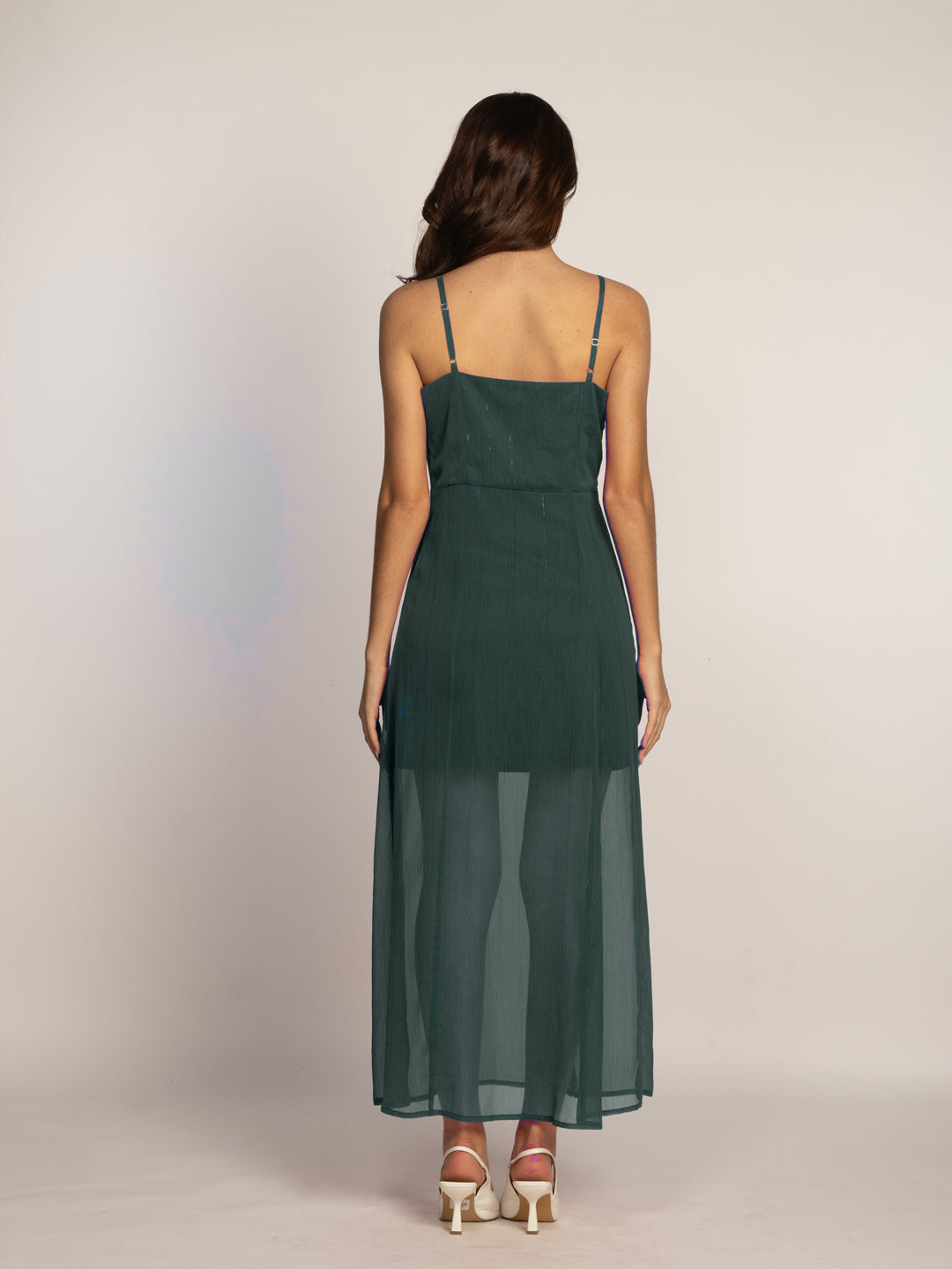 Bottle Green Solid Fit & Flared Maxi Dress-VD08038_152-BottleGreen-4