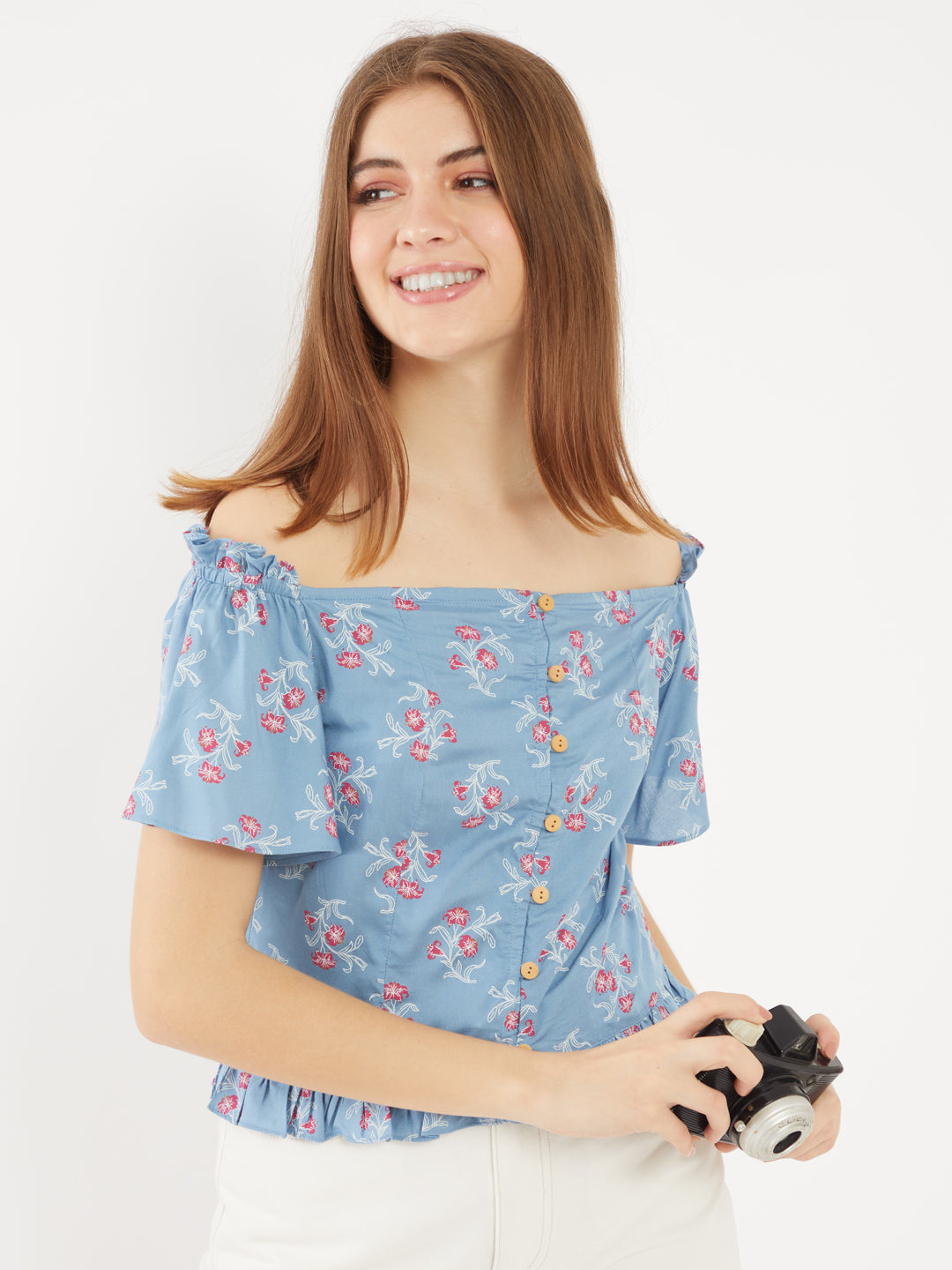 Blue-Floral-Printed-Off-Shoulder-Top-VT02374-1