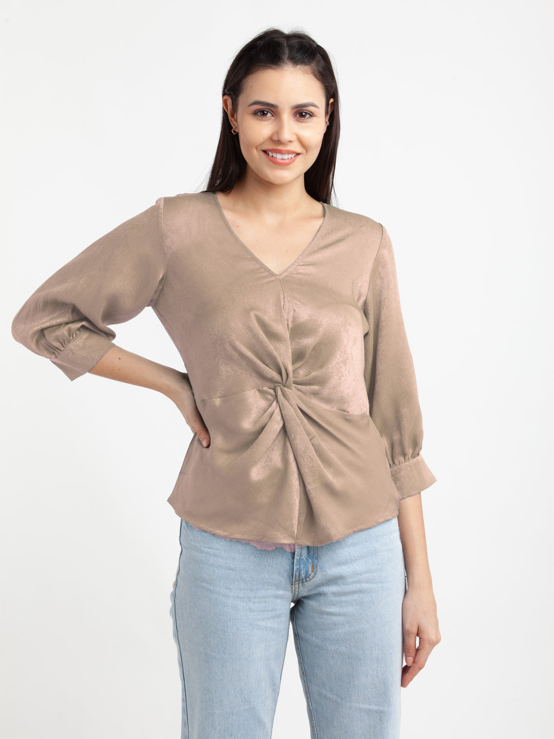 Beige-Solid-V-Neck-Top-VT02973_116-Beige-2