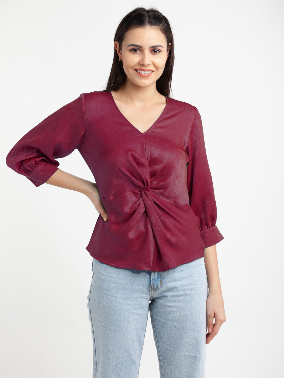 Maroon-Solid-V-Neck-Top-VT02973_137-Maroon-2
