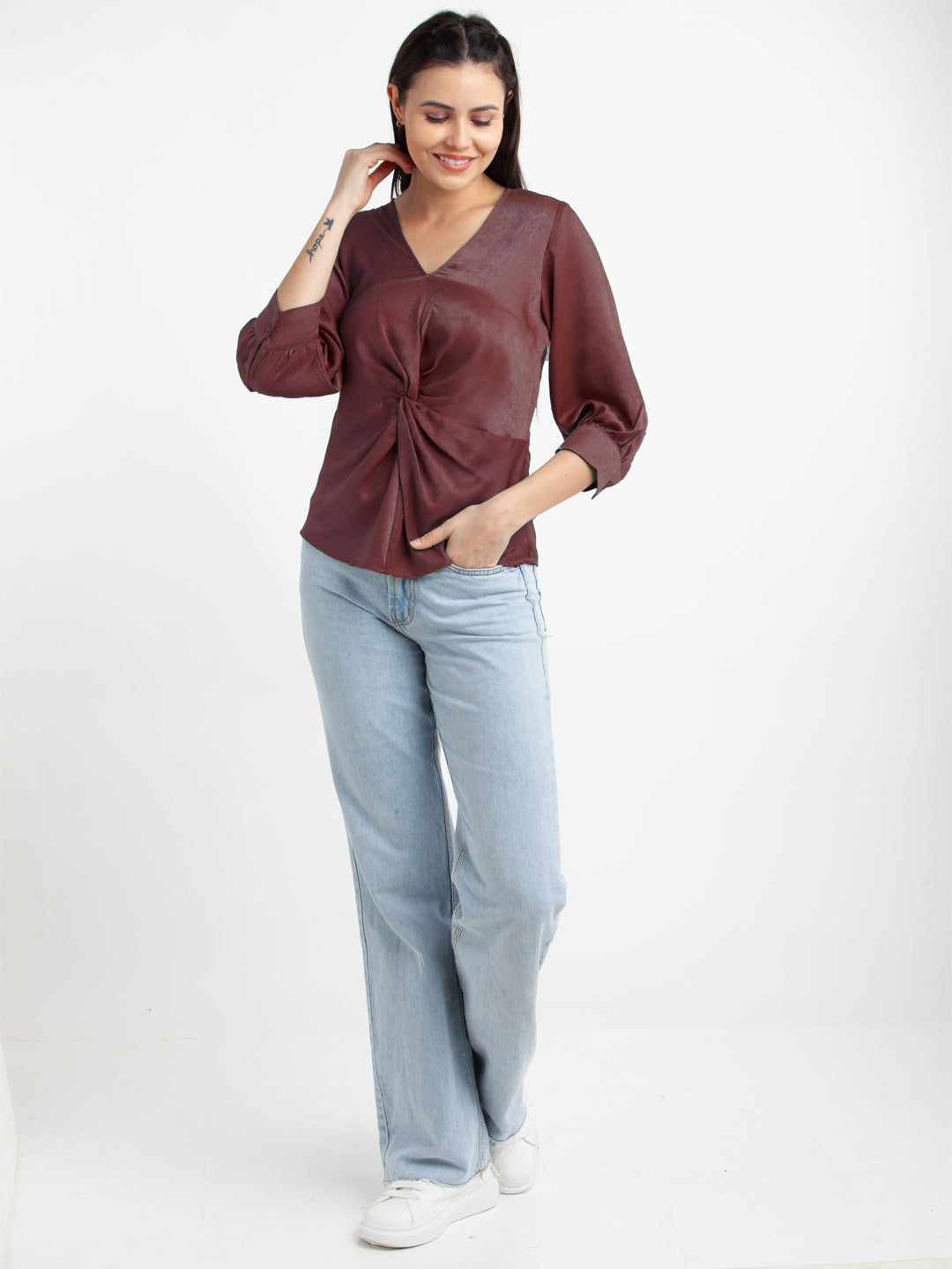 CranBerry-Solid-V-Neck-Top-VT02973_309-CranBerry-1