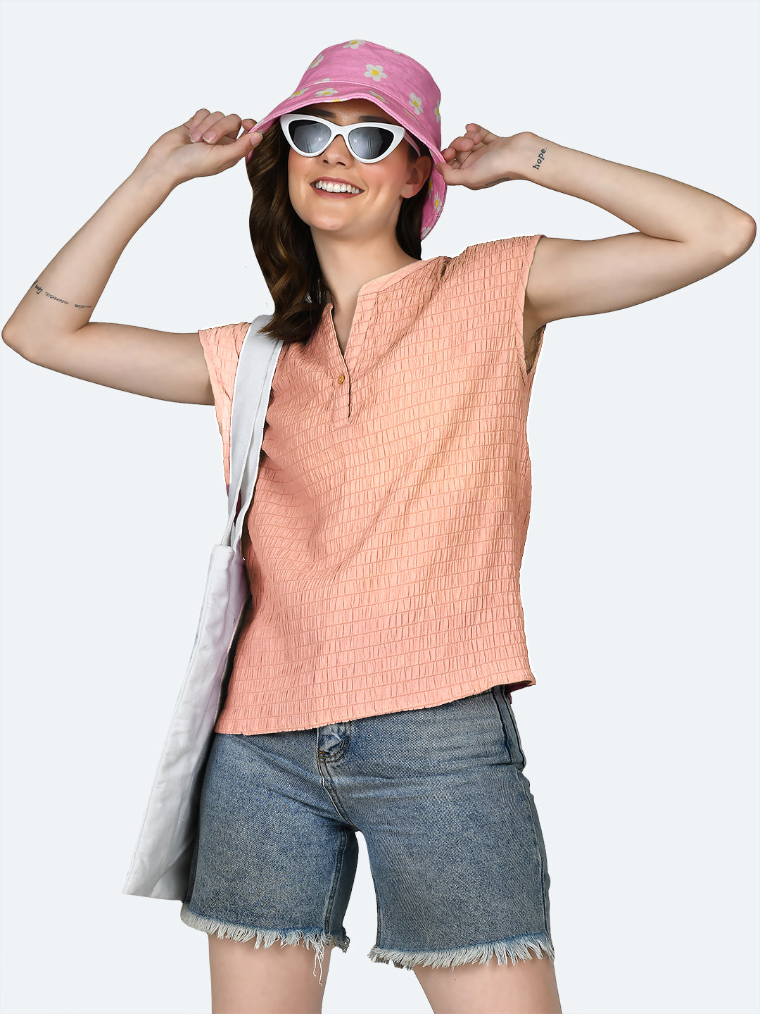 Peach-Self-Design-Round-Neck-Top-VT05072_108-Peach-2