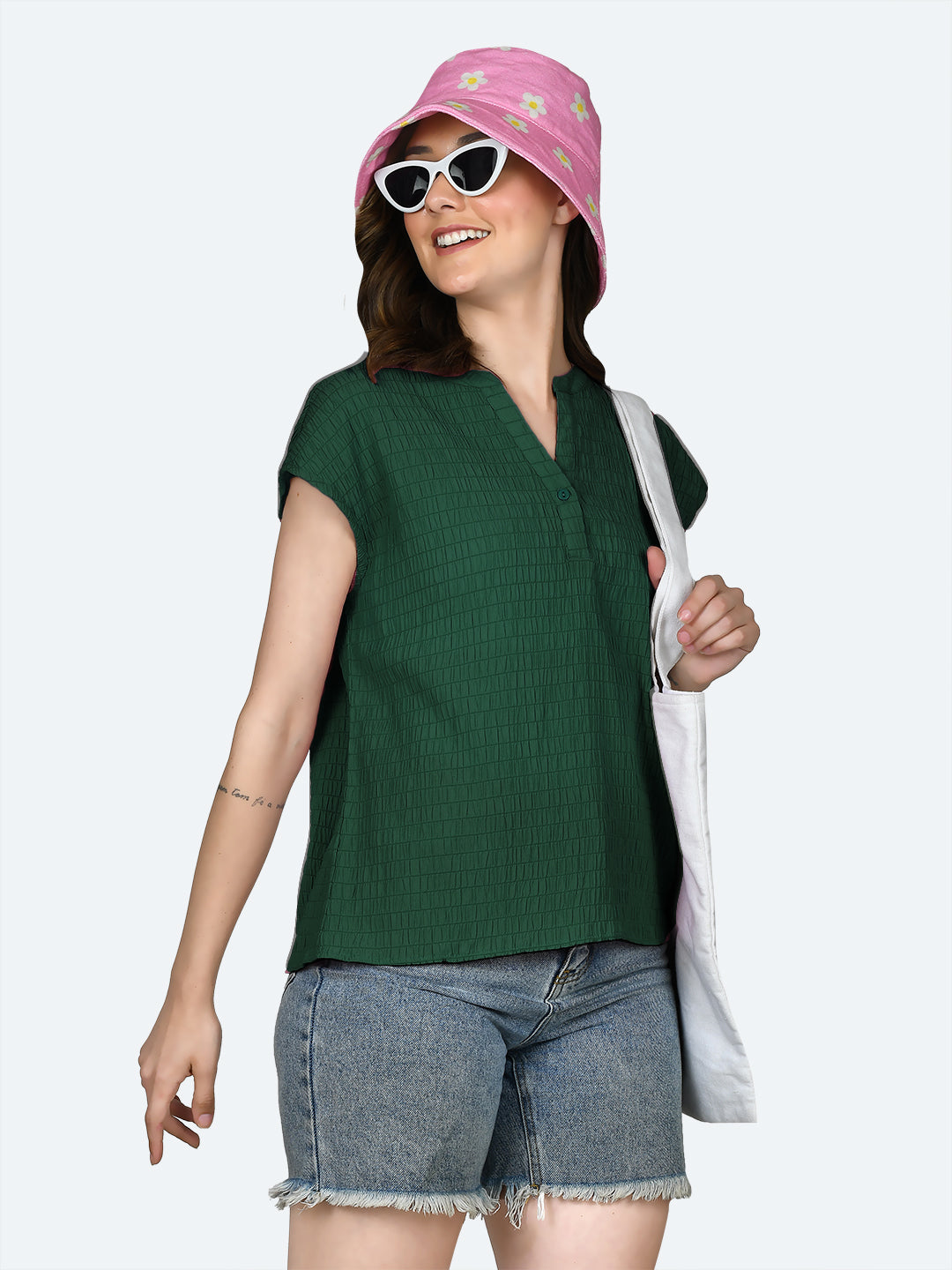 Bottle-Green-Self-Design-Round-Neck-Top-VT05072_152-BottleGreen-3