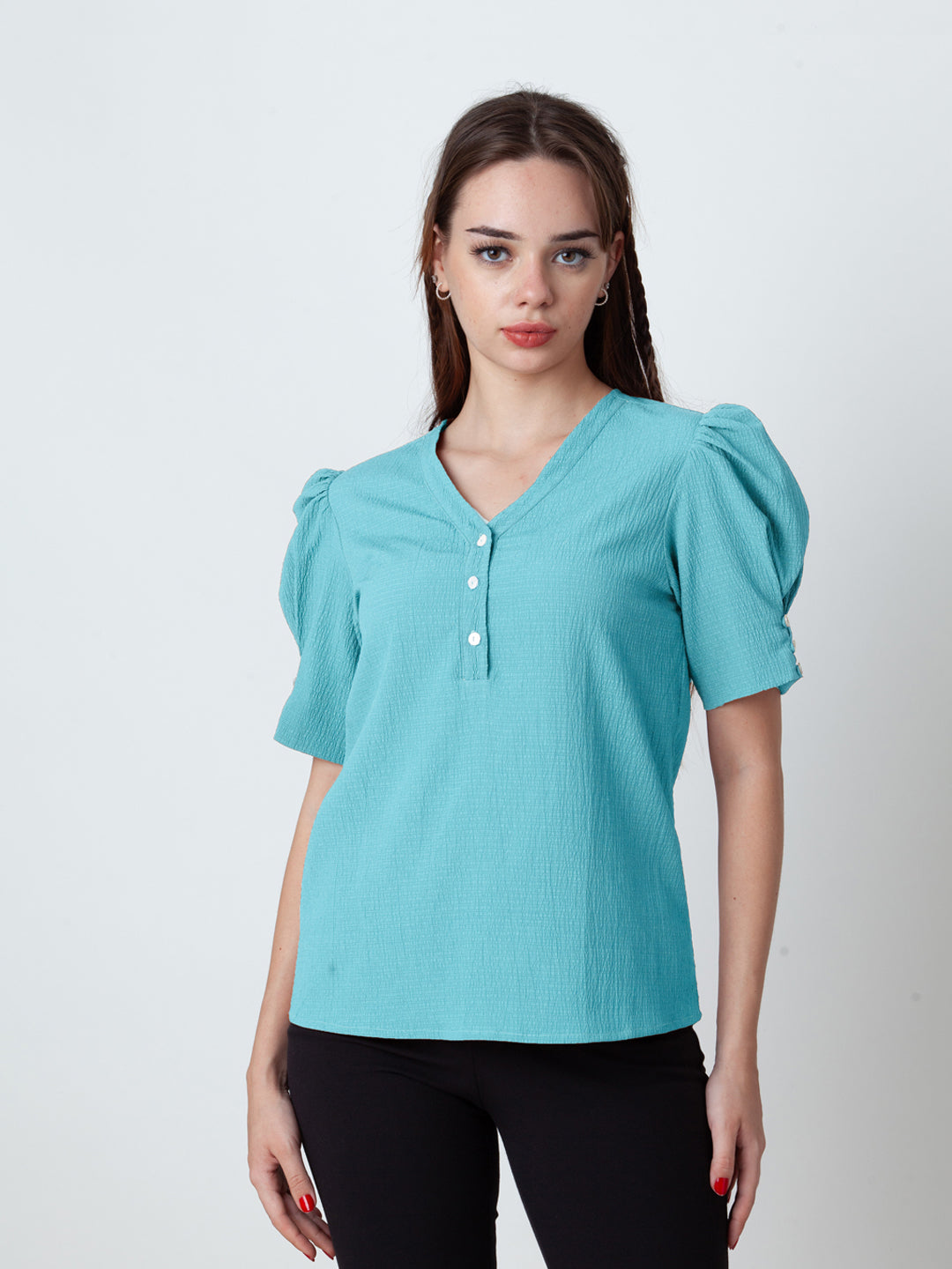 Solid-Puff-Sleeve-Top-VT09025-307-GlacialBlue-2