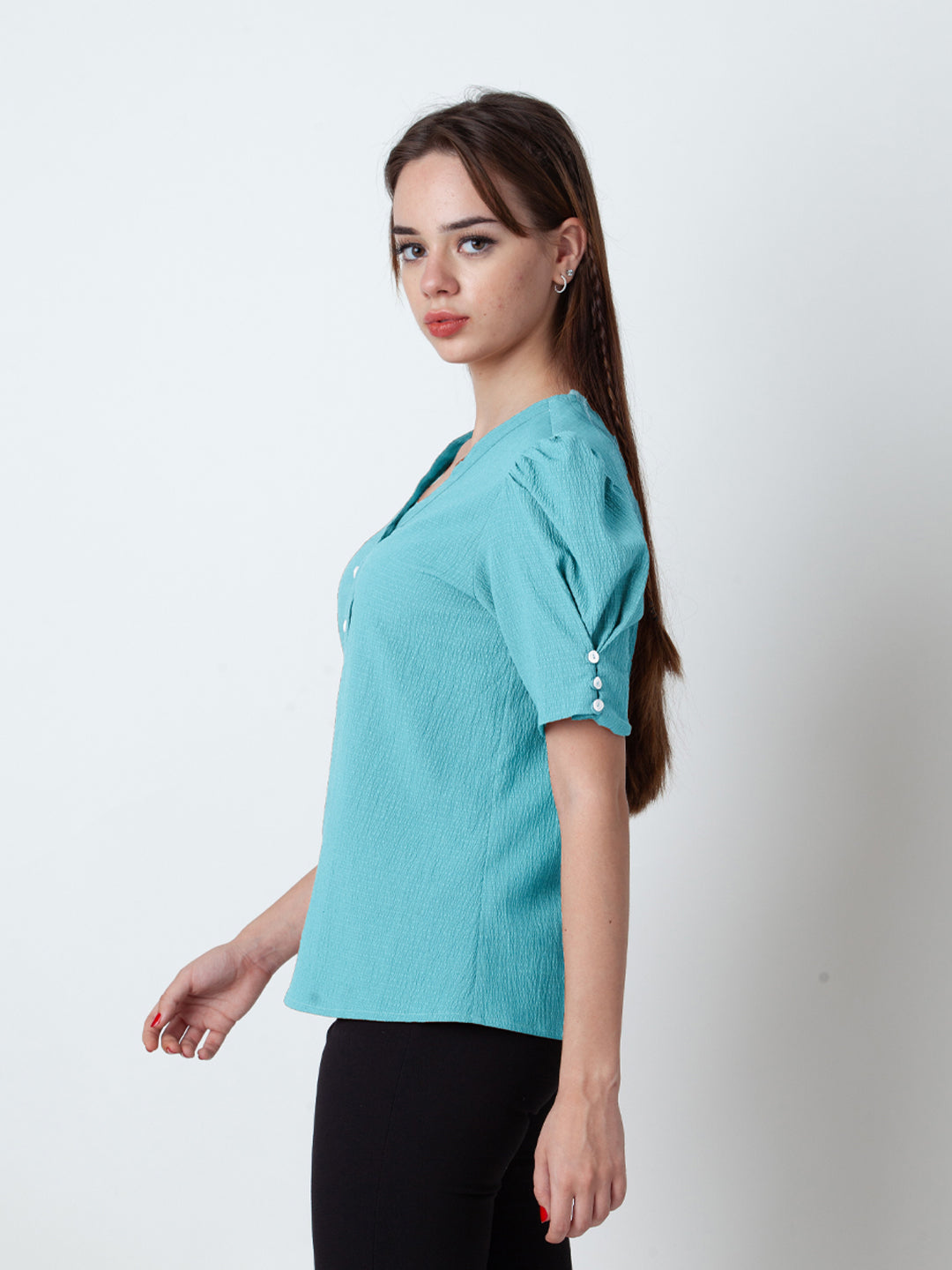 Solid-Puff-Sleeve-Top-VT09025-307-GlacialBlue-3