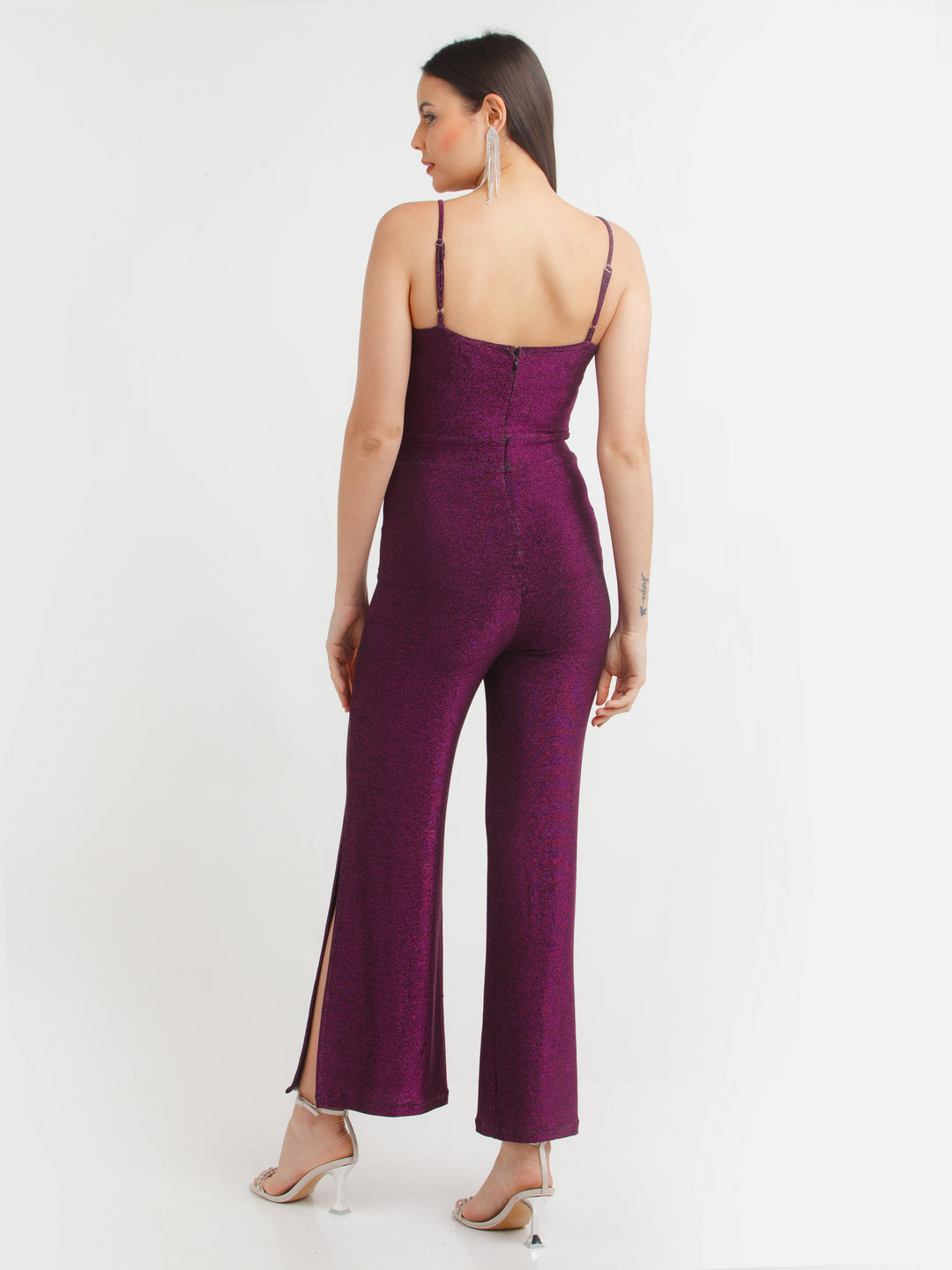 Purple Shimmer Twisted Jumpsuit