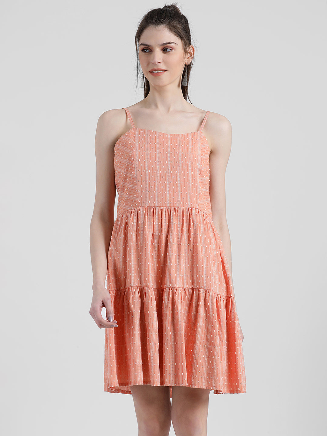 Self Design A-Line Dress