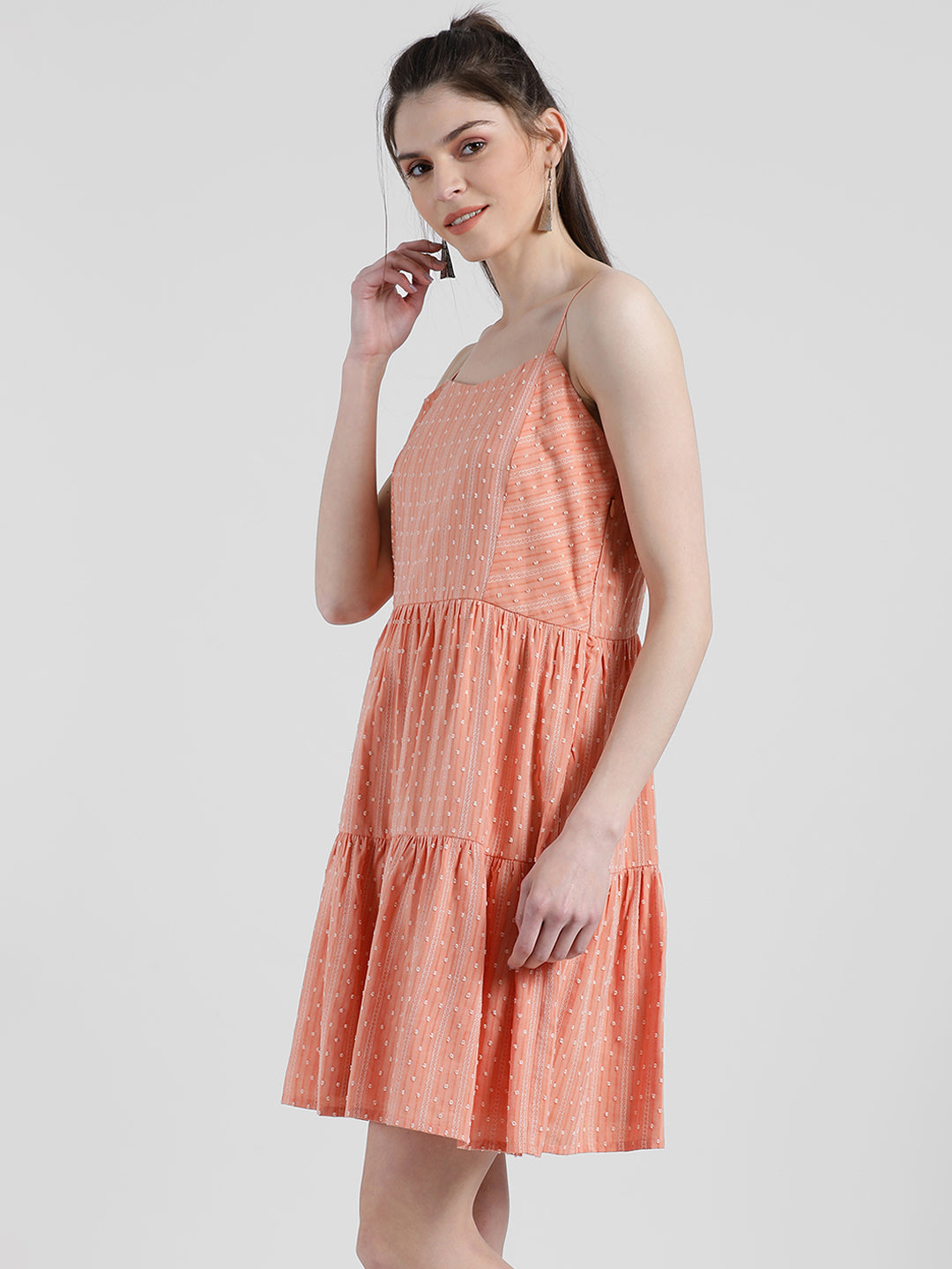 Self Design A-Line Dress