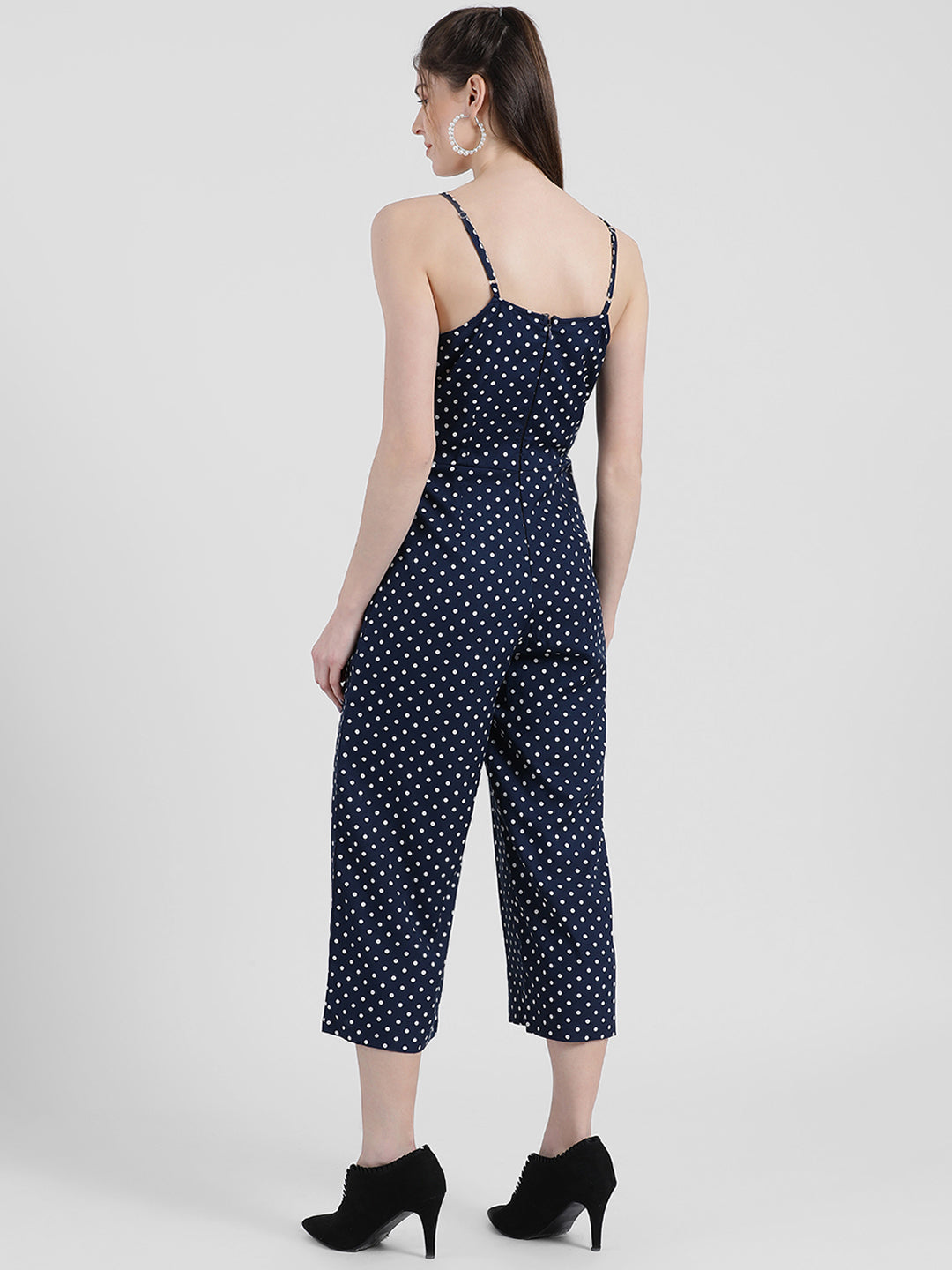 Blue Polka Strappy Jumpsuit