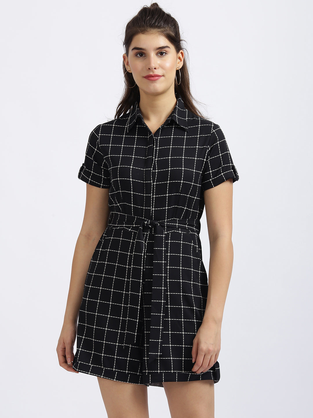 Black Straight Playsuit