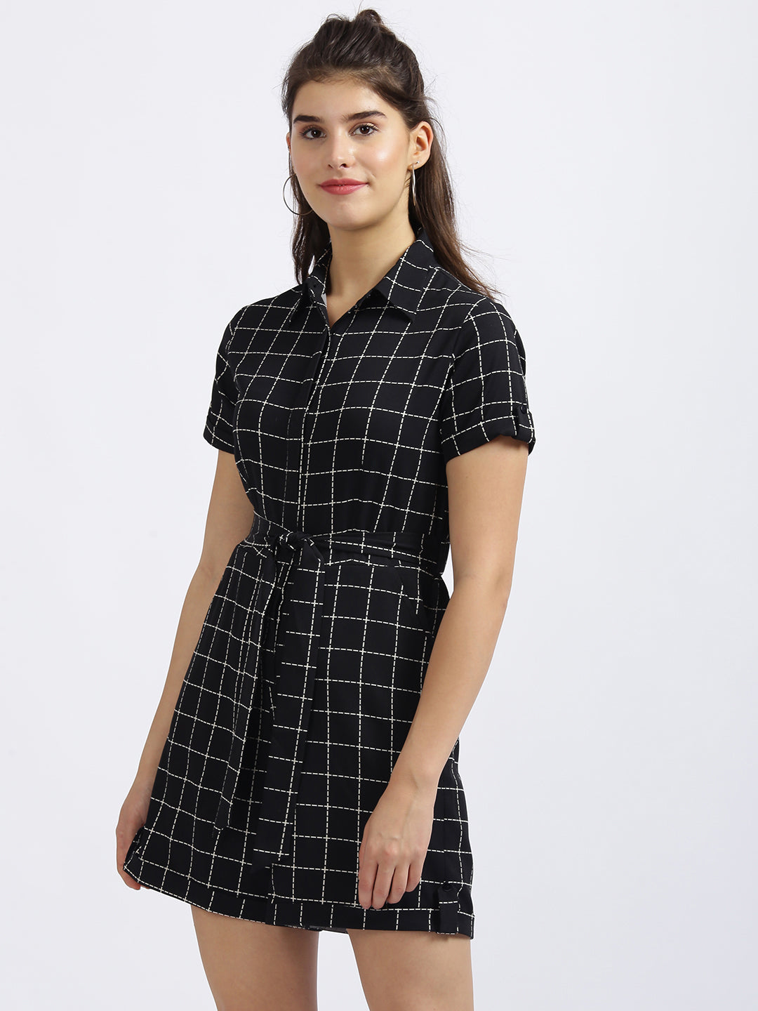 Black Straight Playsuit