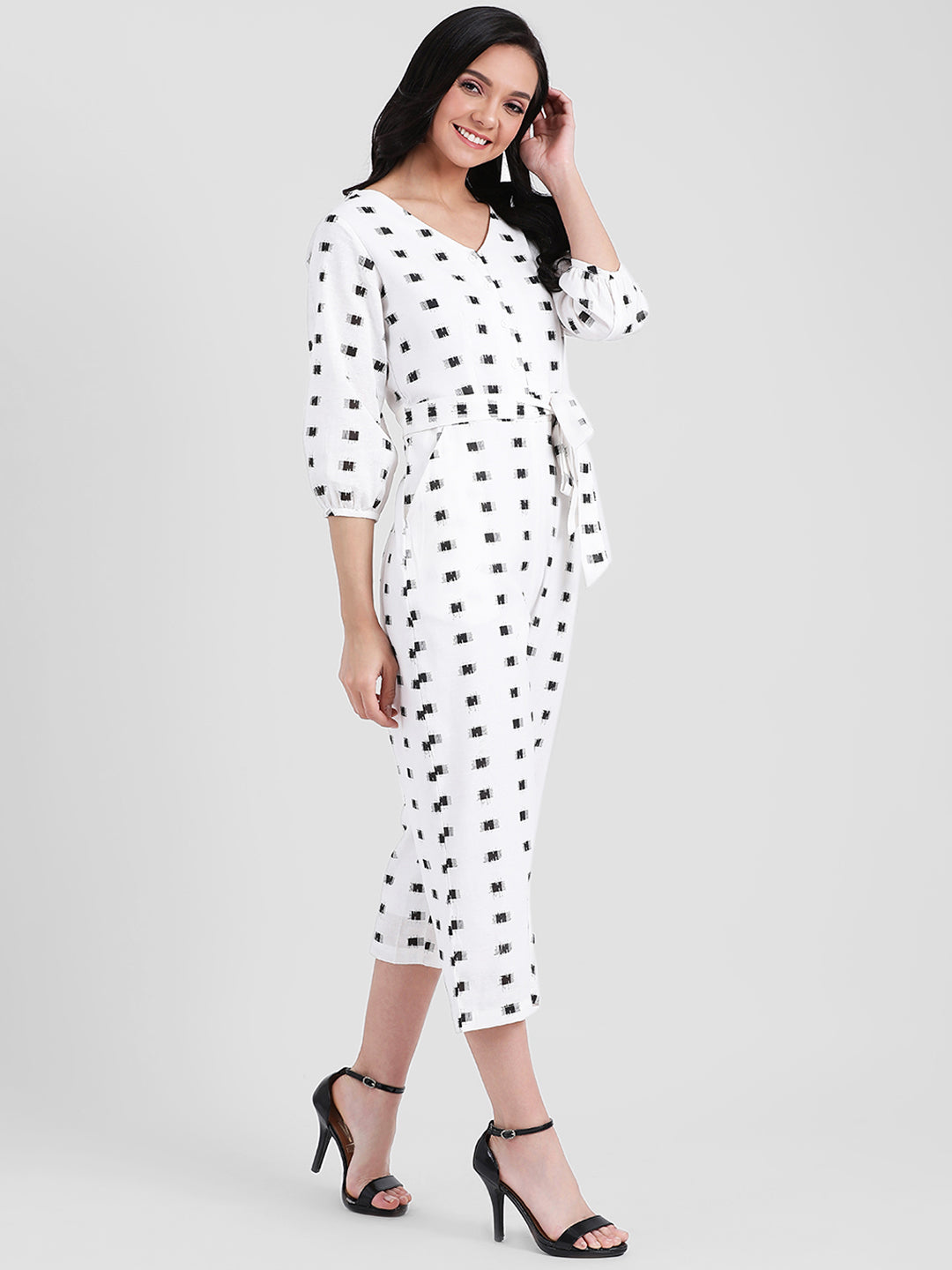 White Basic Jumpsuit