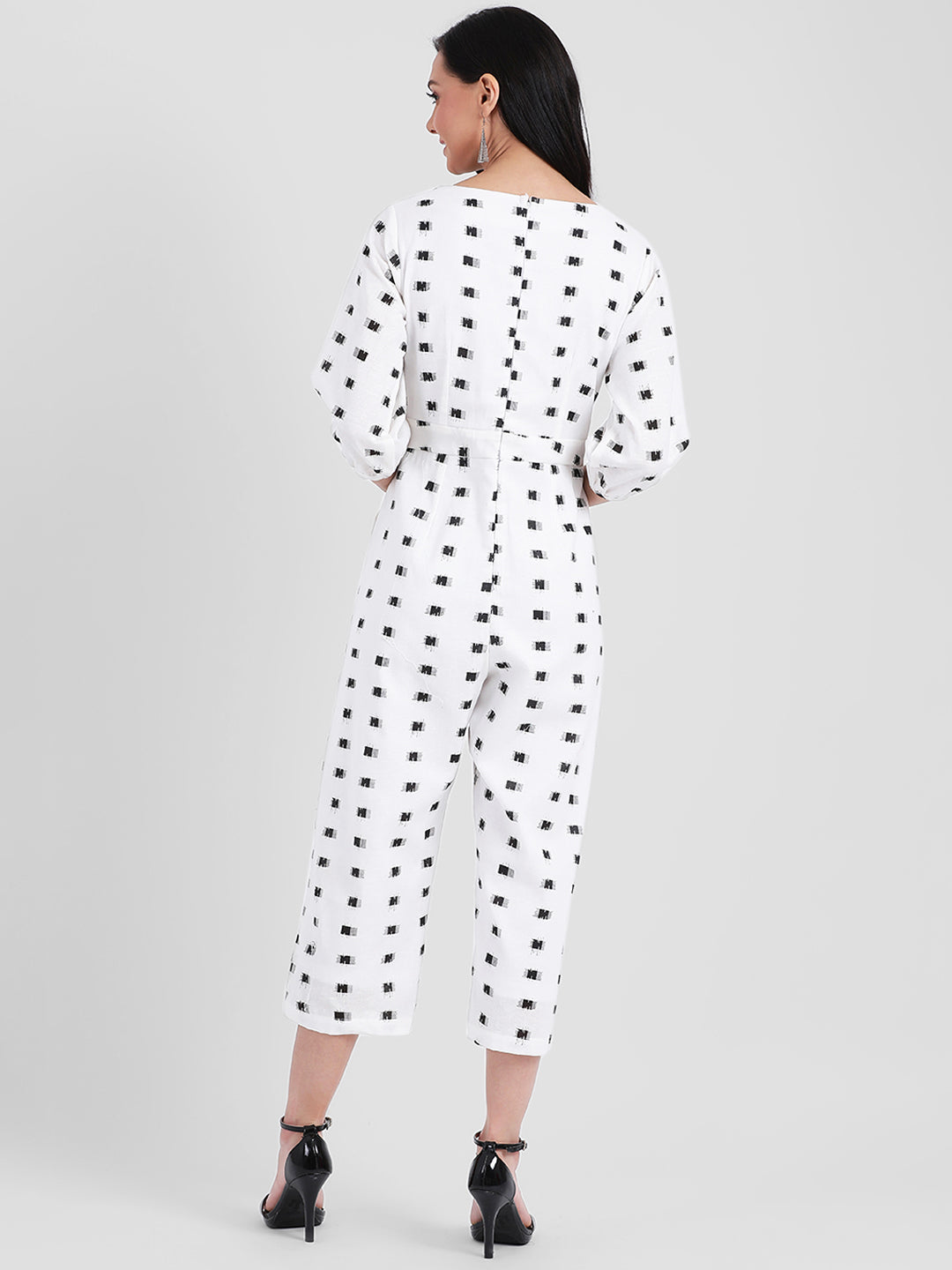 White Basic Jumpsuit