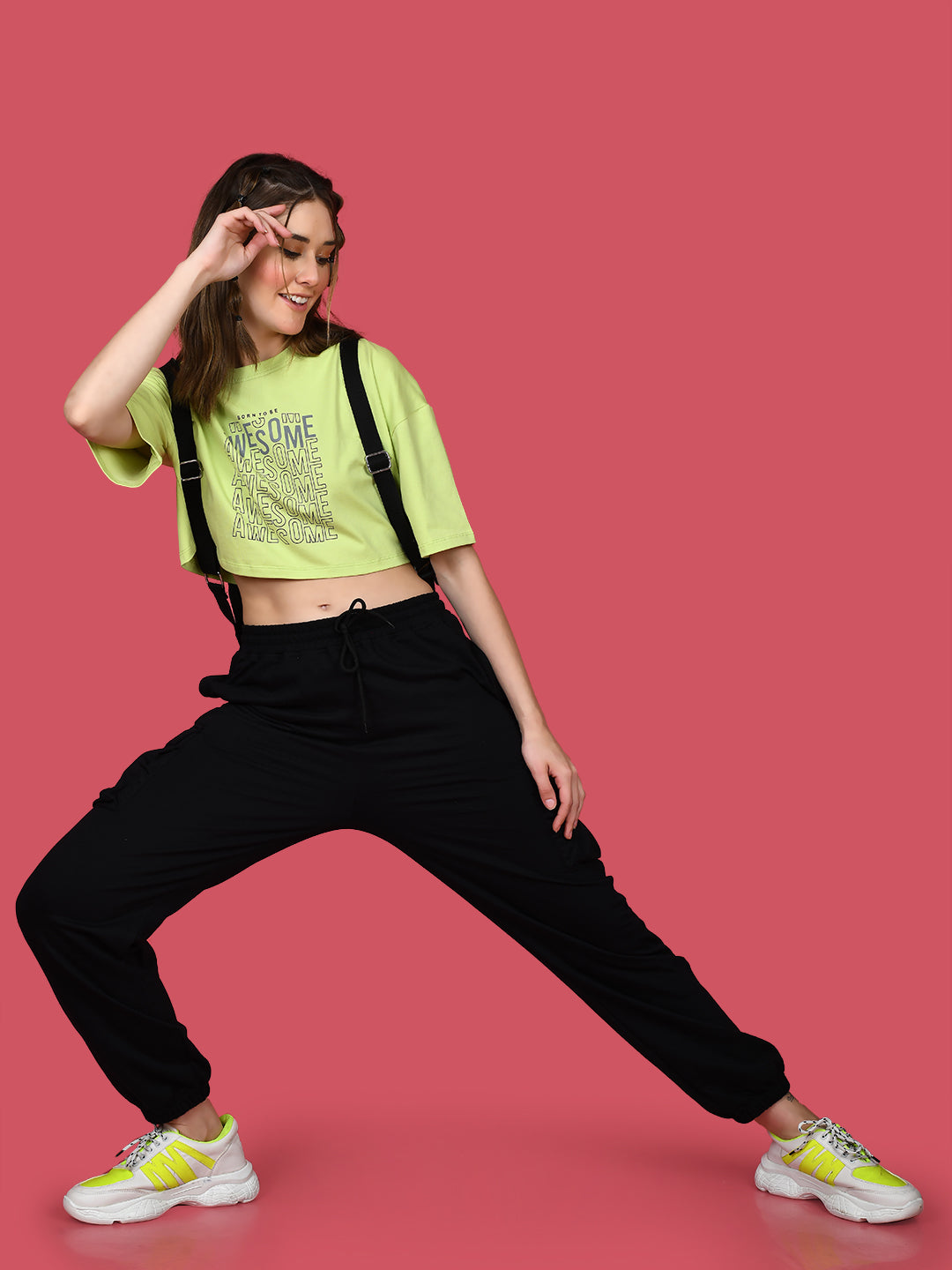 Black Solid Elasticated Joggers