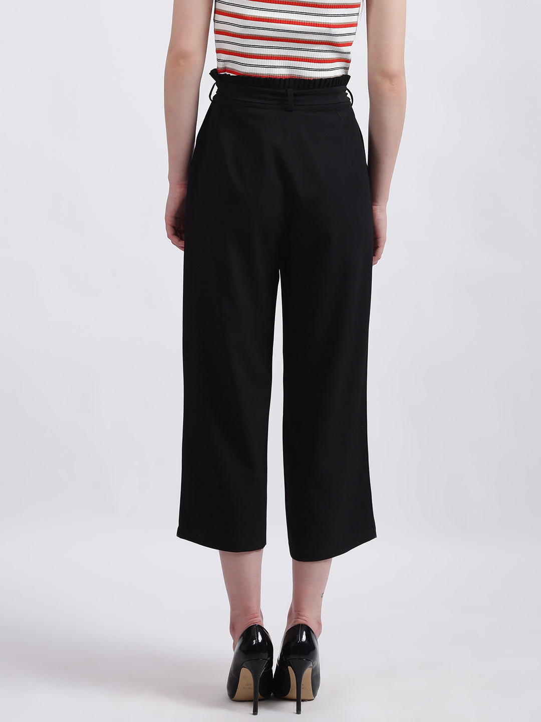 Black Solid Trouser