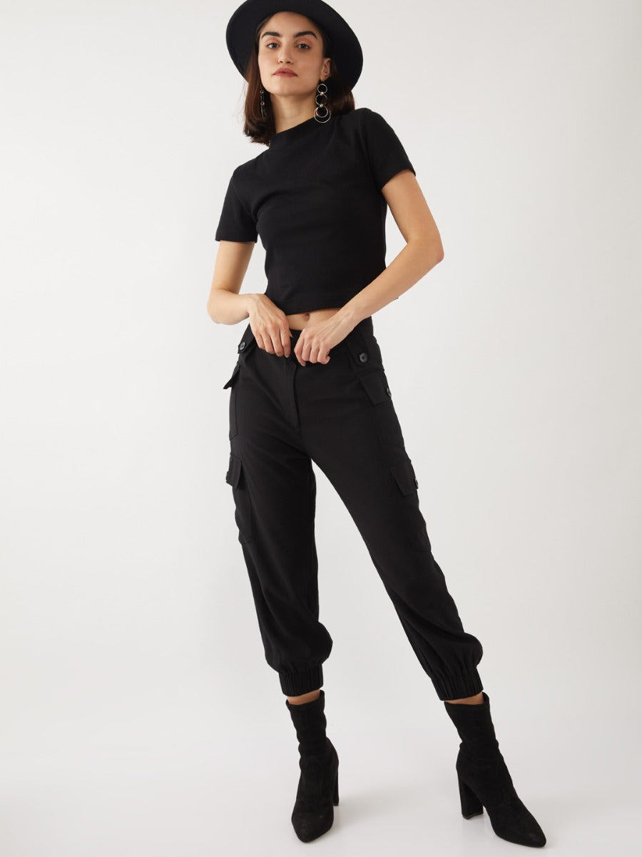 Black Solid Cargos