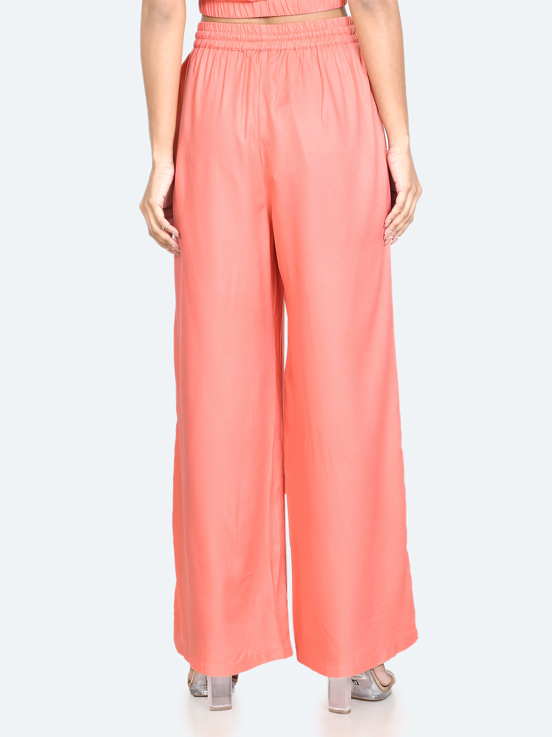 Coral Solid Elasticated Trouser