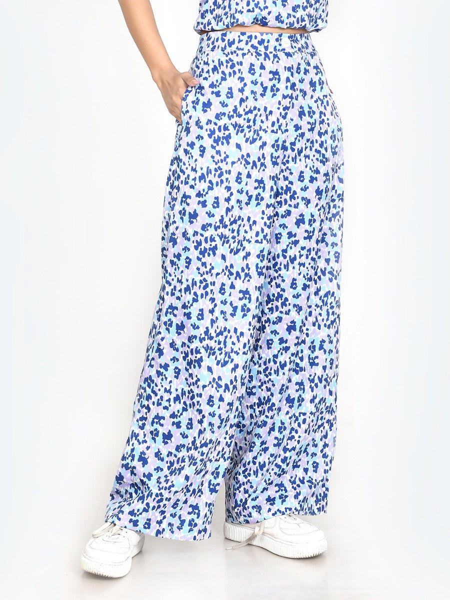 Multi Colored Printed Straight Trouser