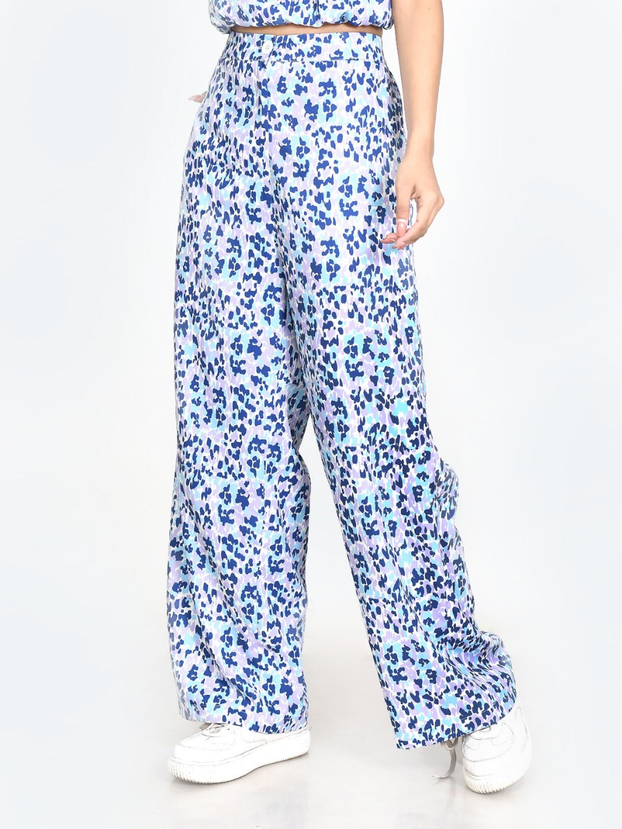 Multi Colored Printed Straight Trouser