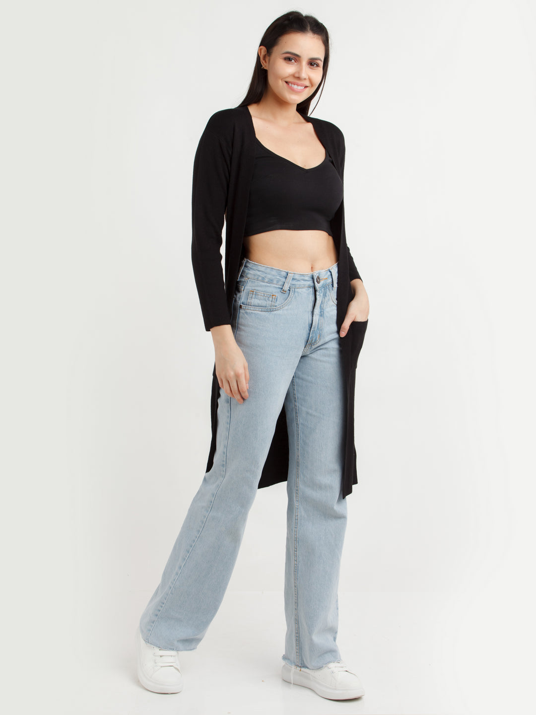Black Solid Cardigan