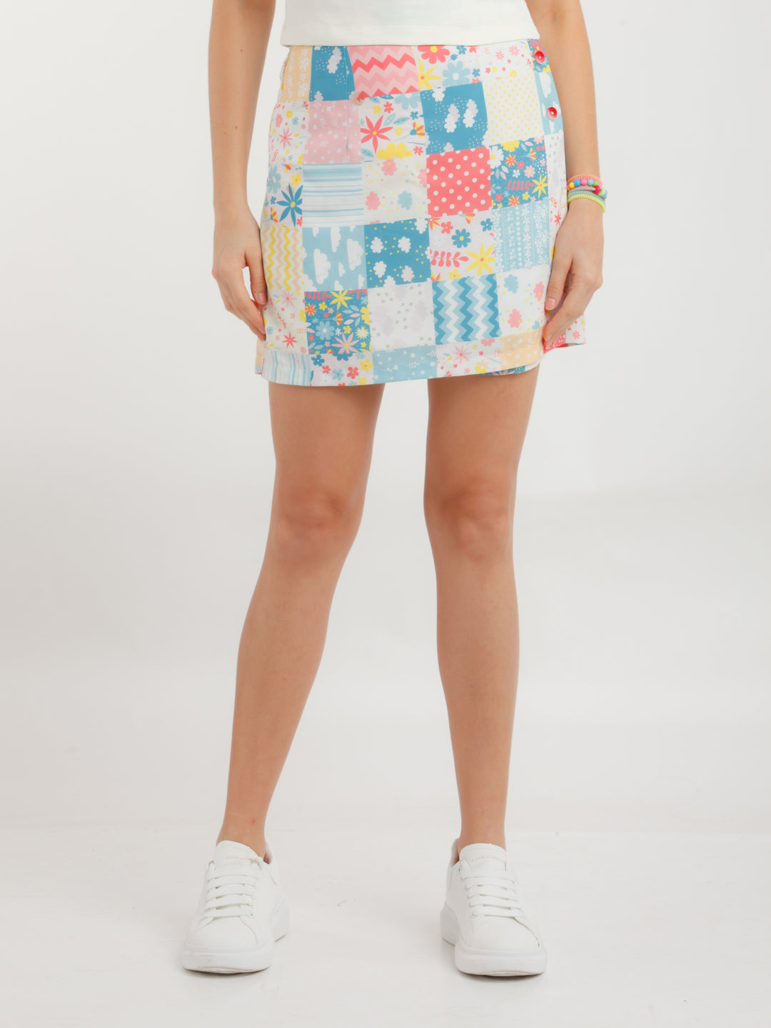 Multicolor Printed Straight Skirt For Women
