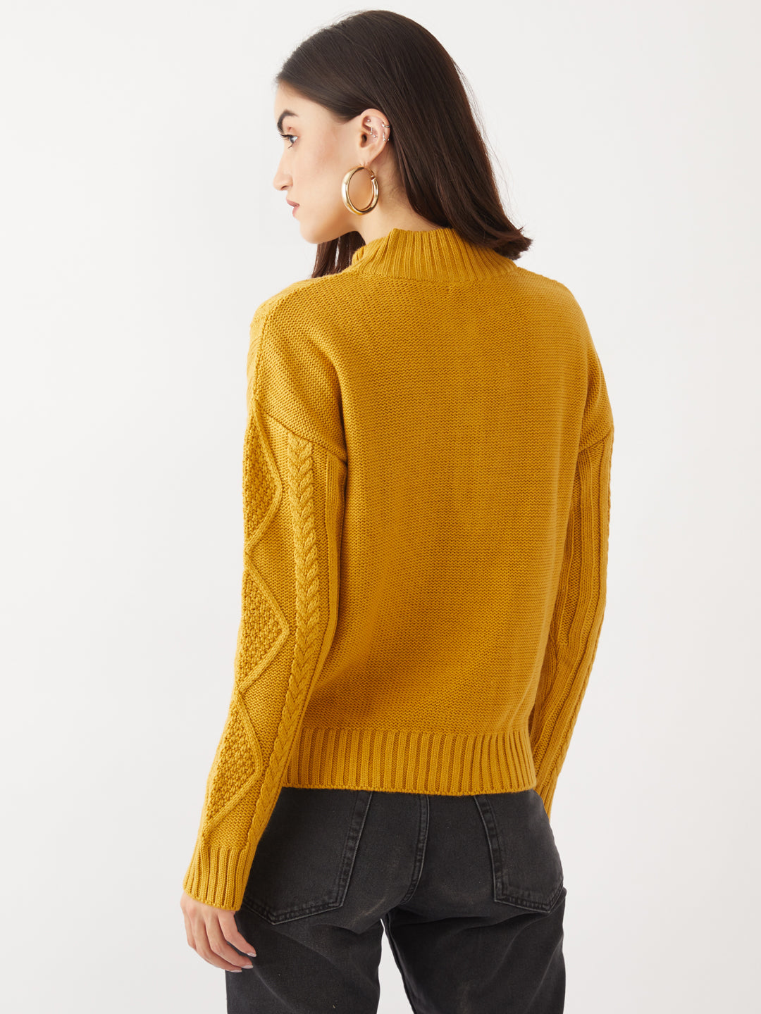 Yellow Solid Sweater