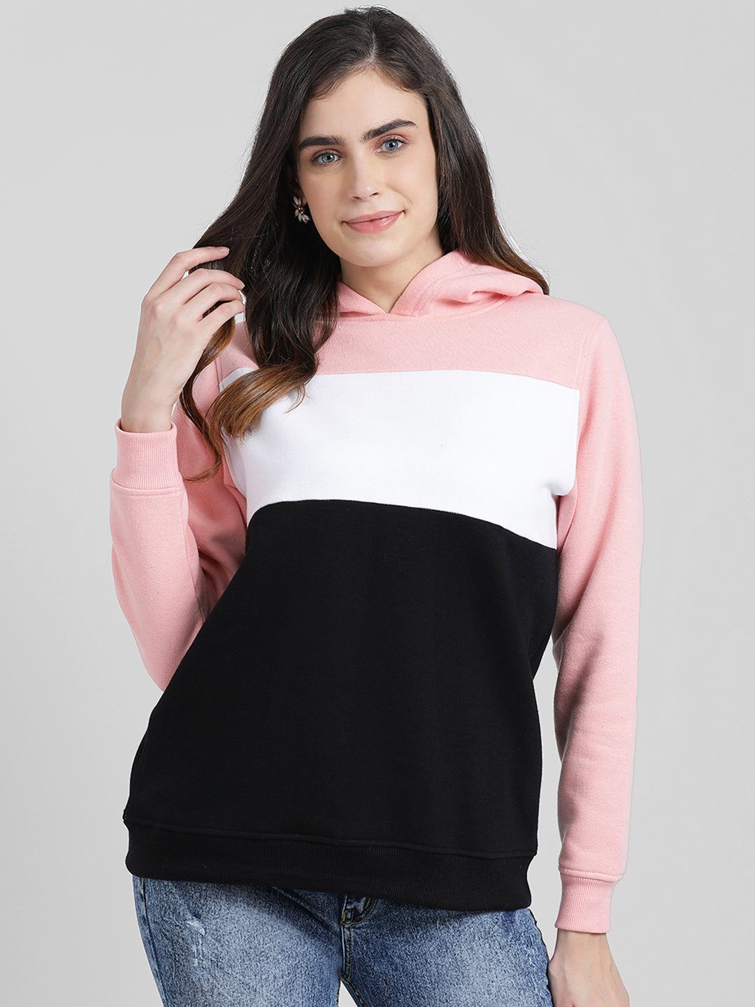 Colourblocked Hooded Sweatshirt