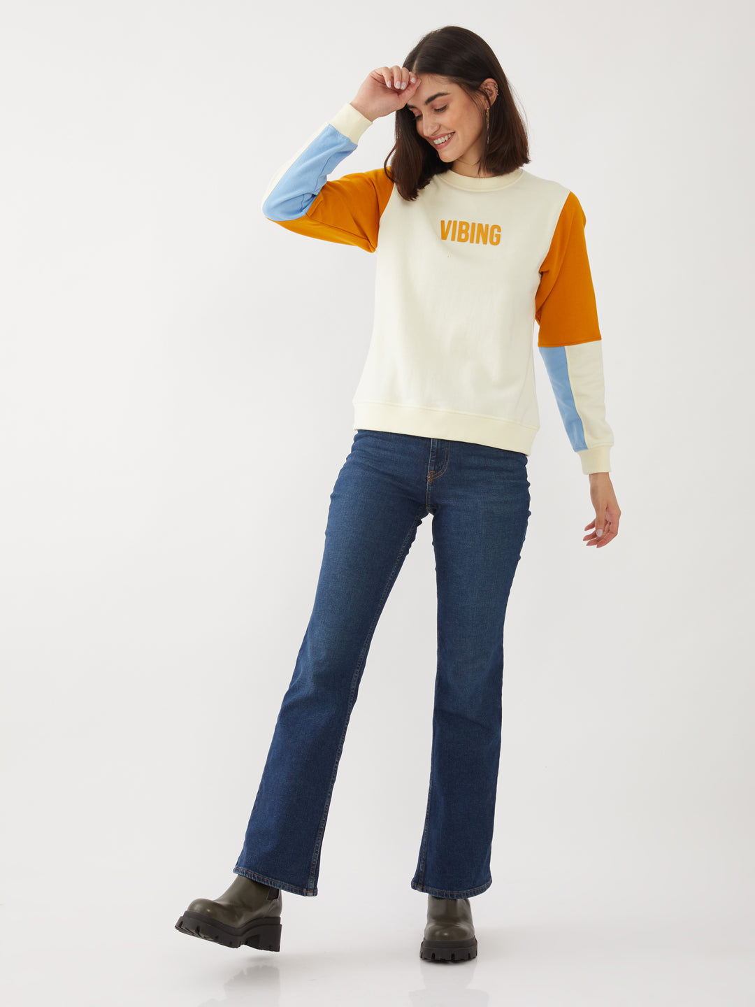 White Printed Sweatshirt
