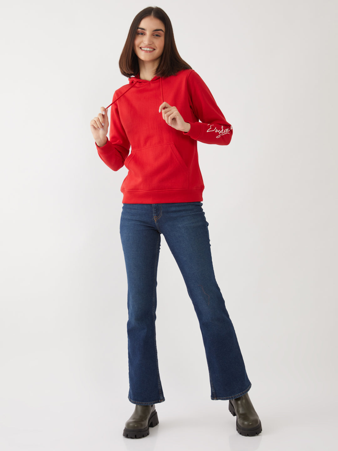 Red Printed Sweatshirt