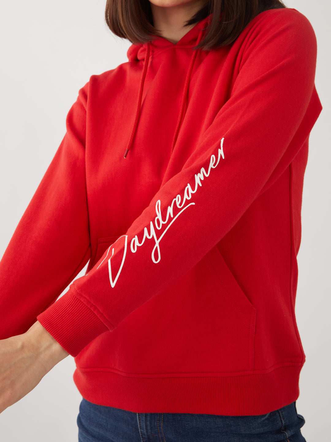 Red Printed Sweatshirt