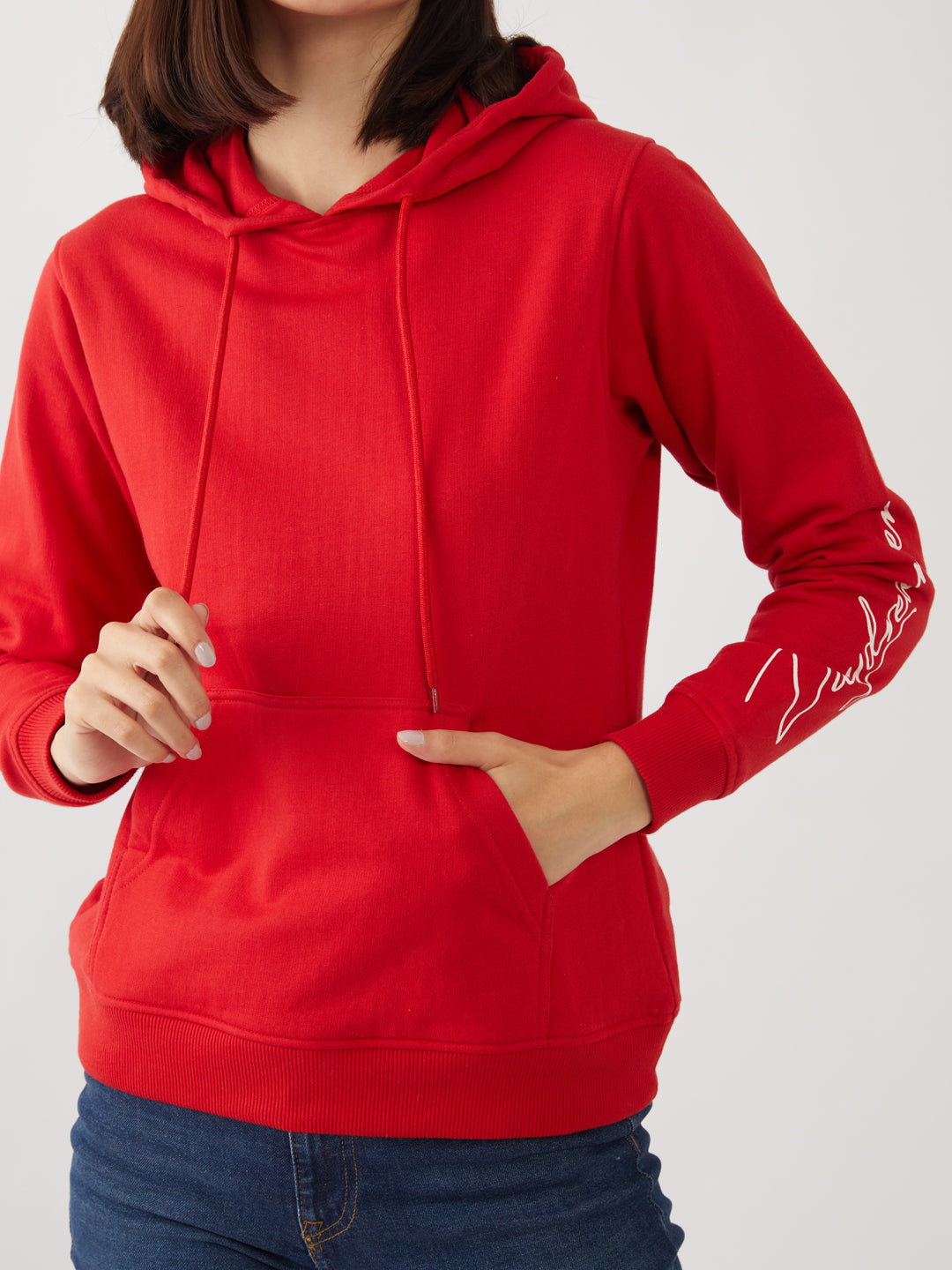 Red Printed Sweatshirt