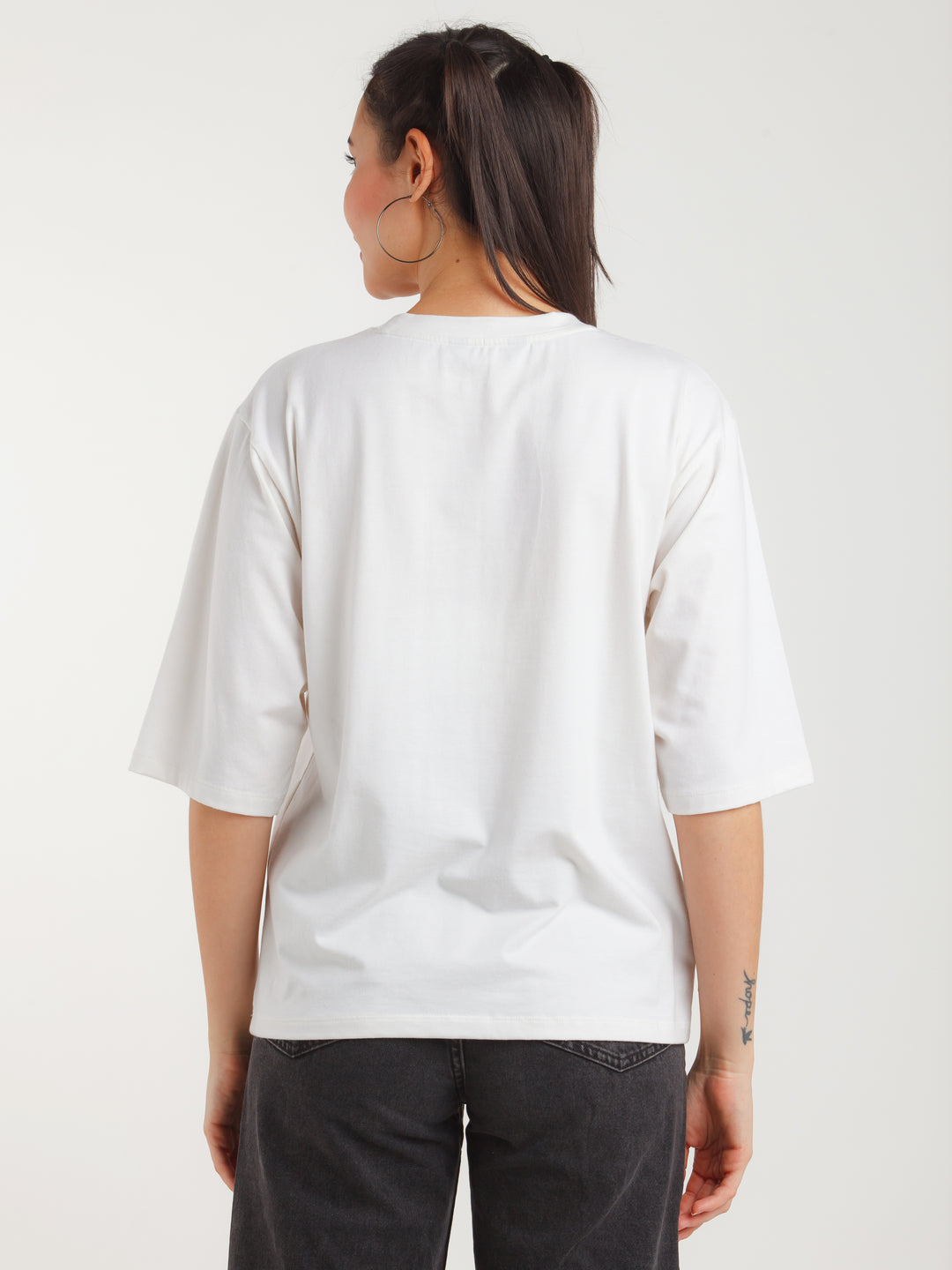 White Printed T-Shirt
