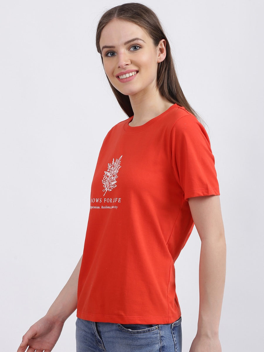 Red Graphic Regular T-Shirt