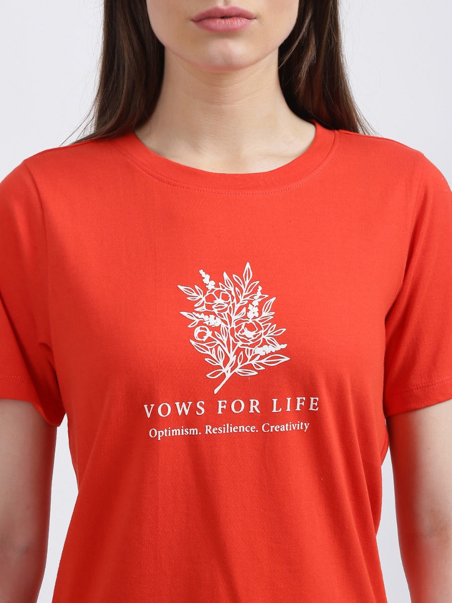 Red Graphic Regular T-Shirt