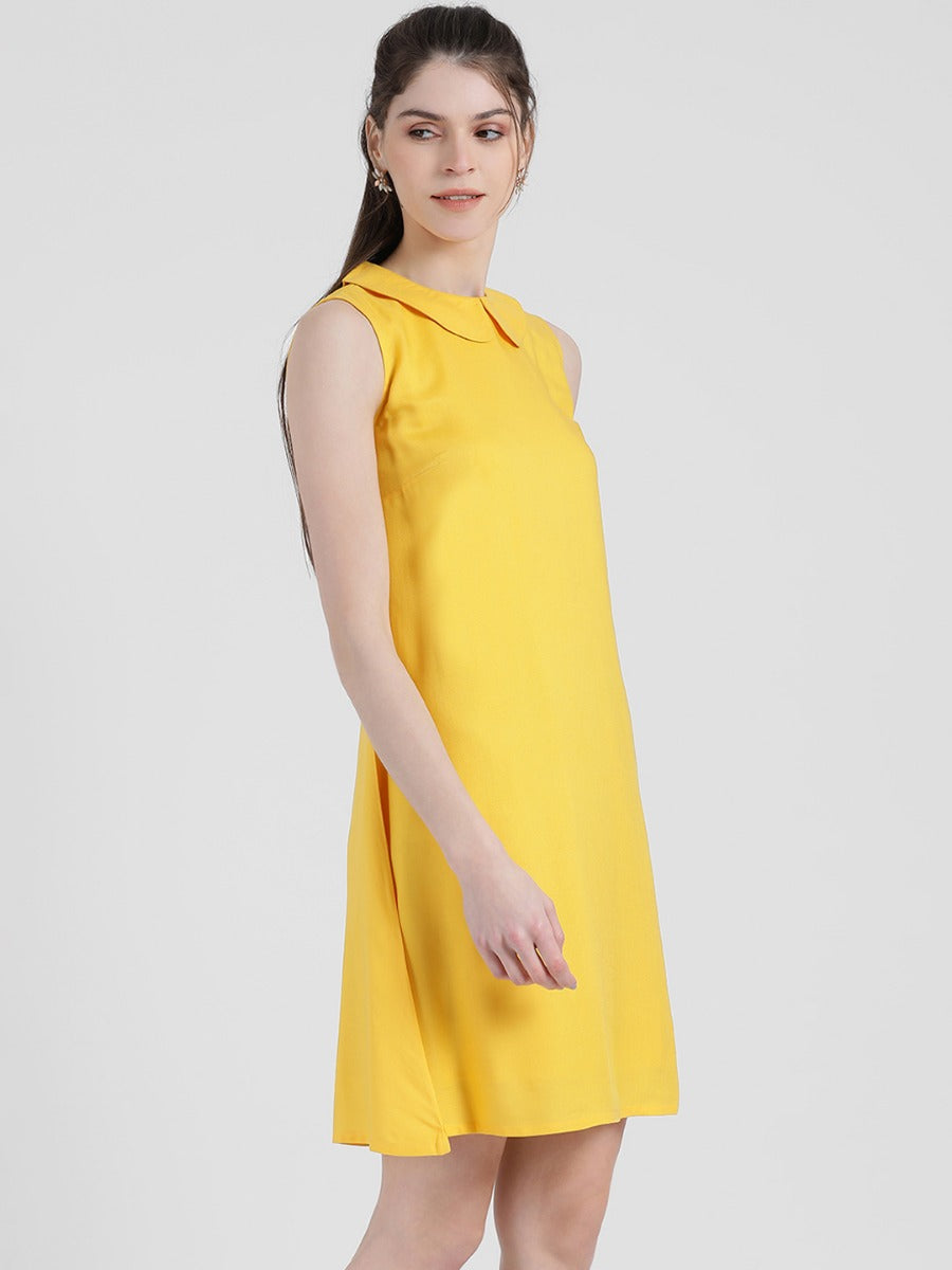 Yellow Solid A-Line Tunic