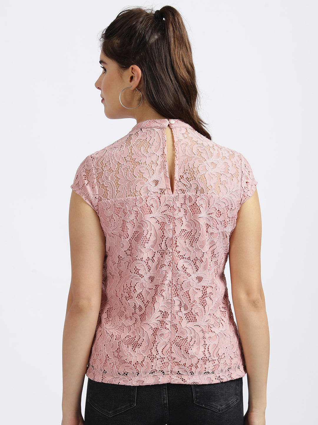 Pink Lace Top