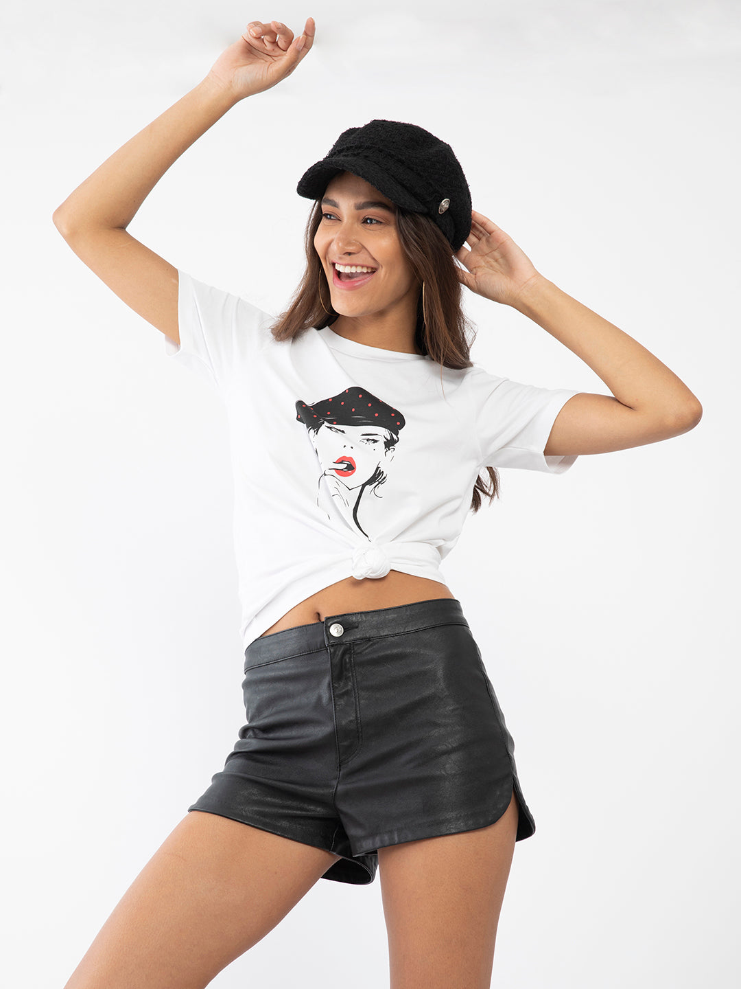 White Printed T-Shirt