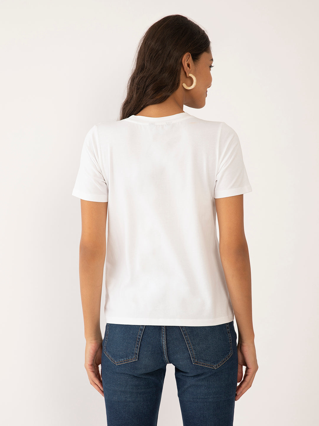 White Printed T-Shirt