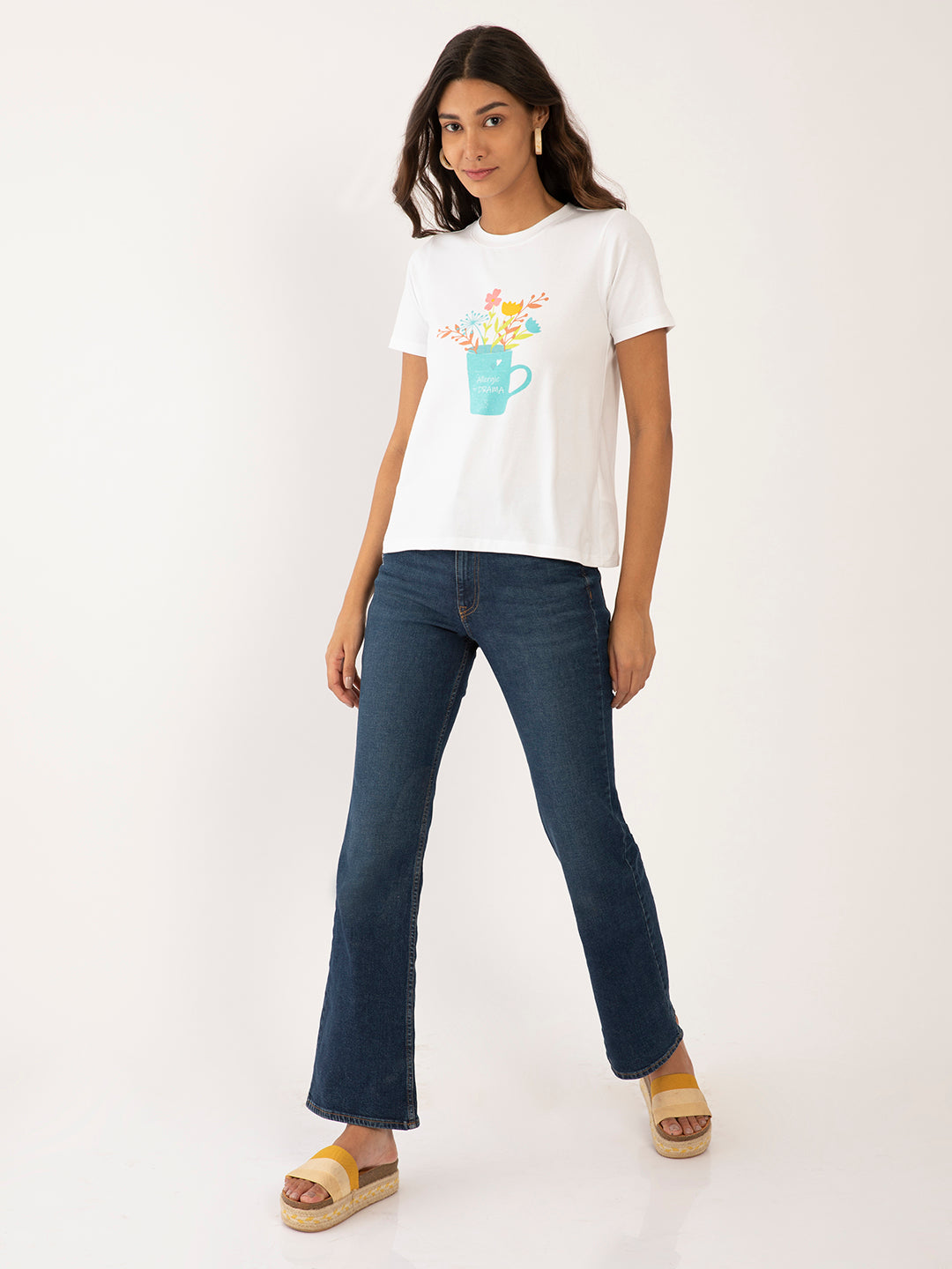 White Printed T-Shirt