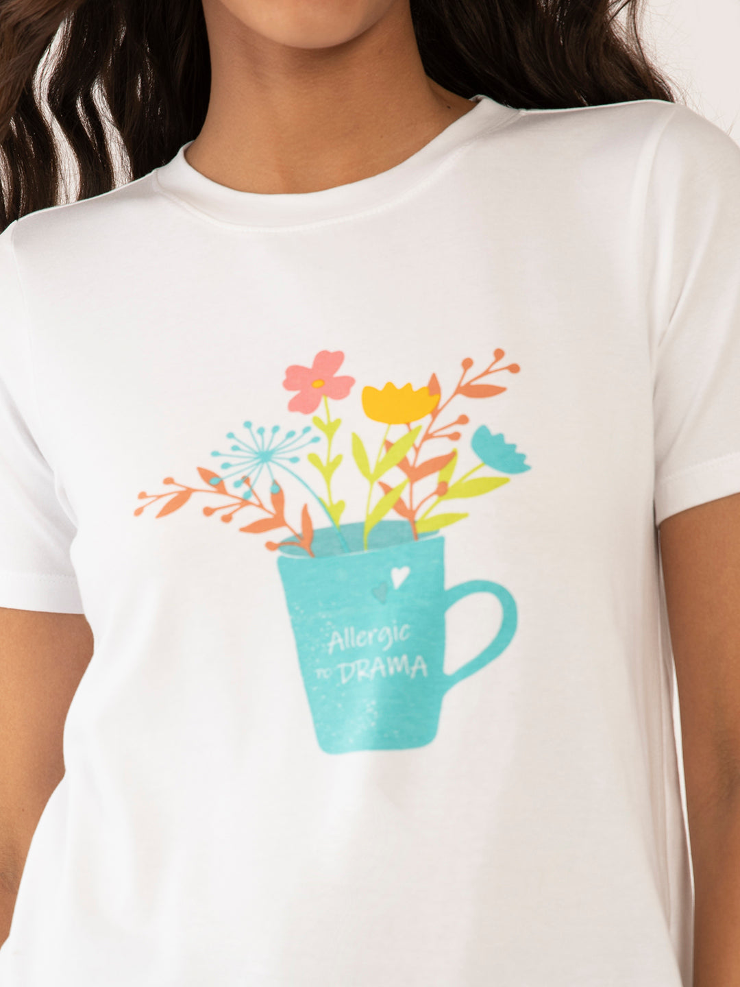 White Printed T-Shirt