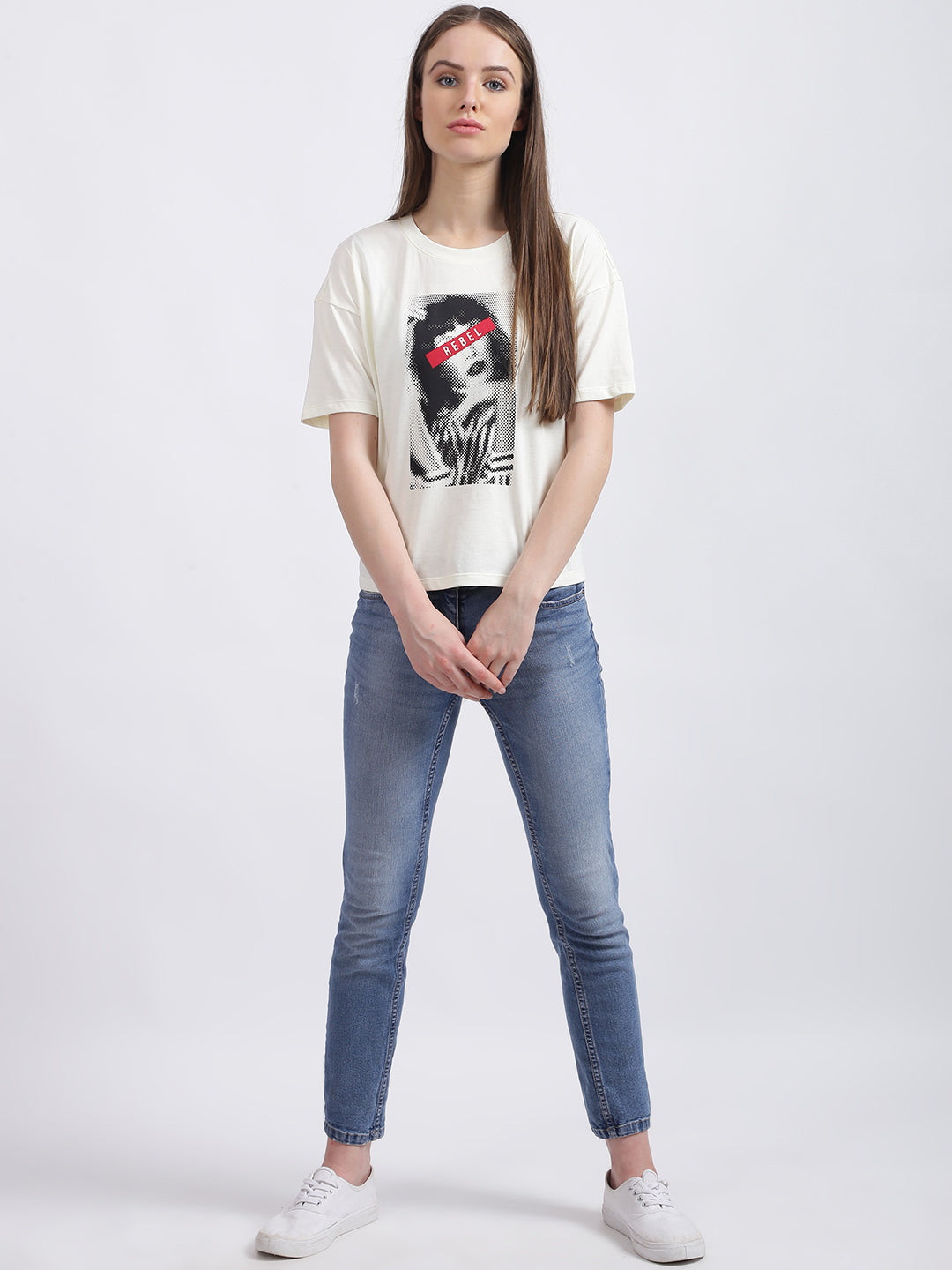 White Graphic Regular T-Shirt