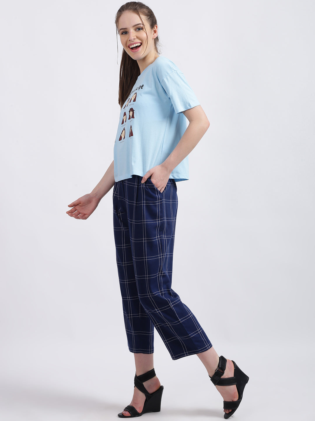 Blue Graphic Regular T-Shirt