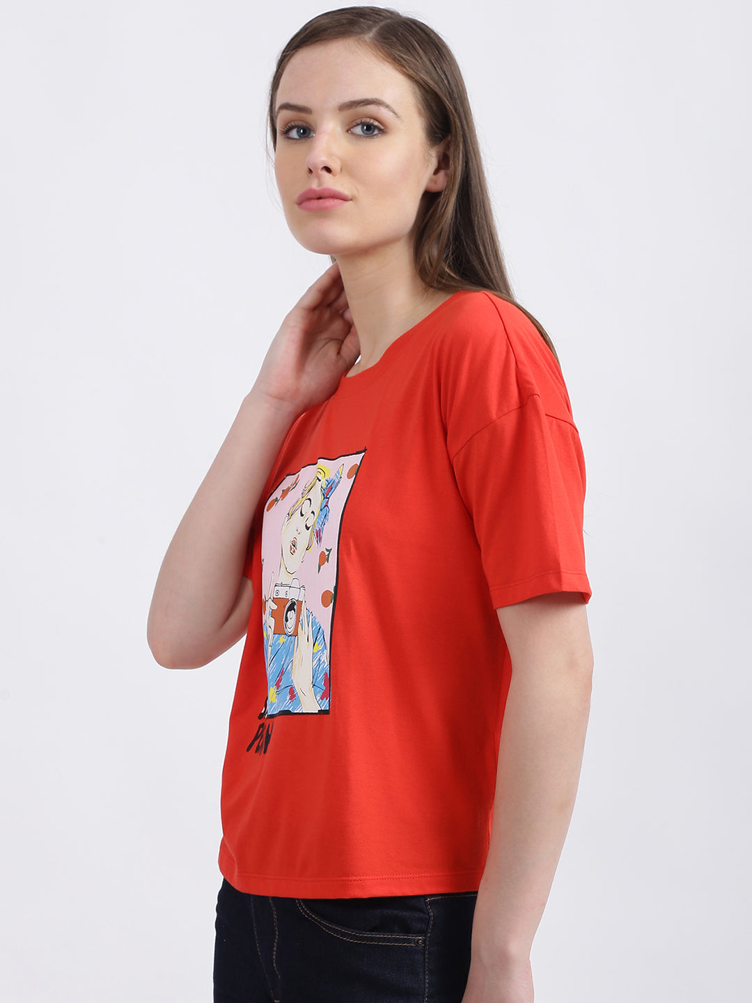 Red Graphic Regular T-Shirt