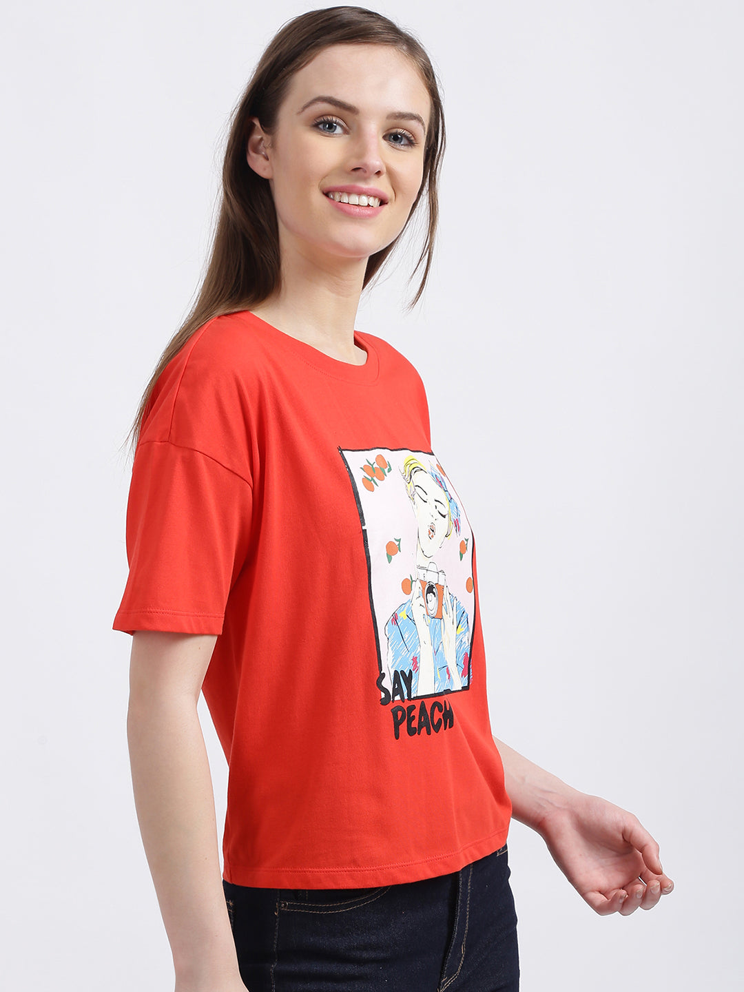 Red Graphic Regular T-Shirt