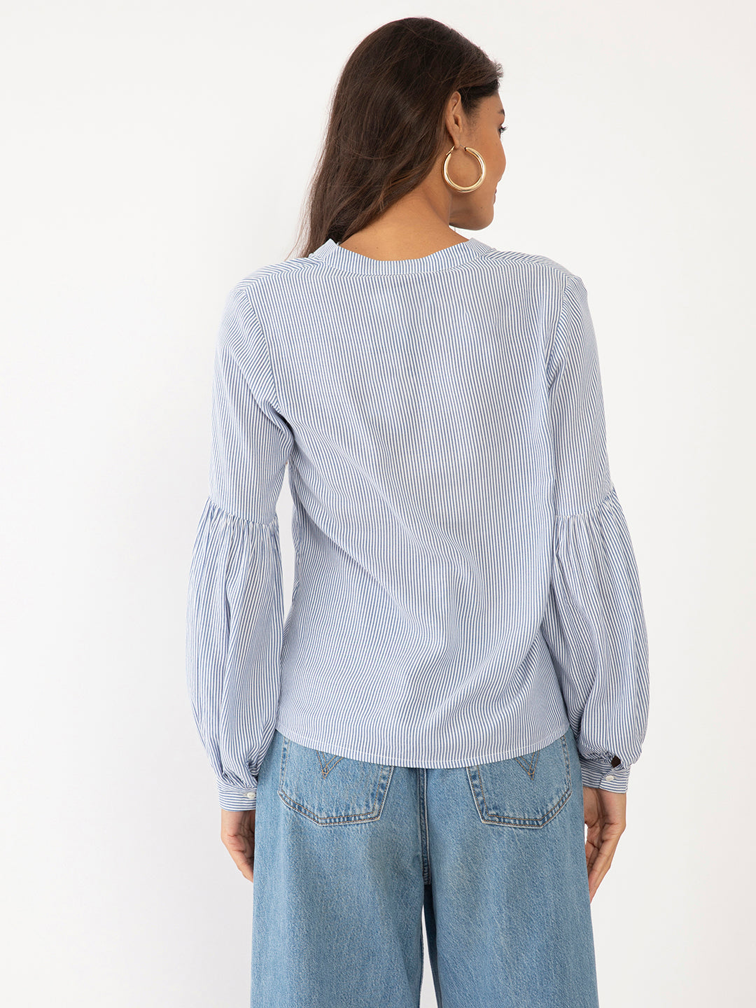 White Striped Top