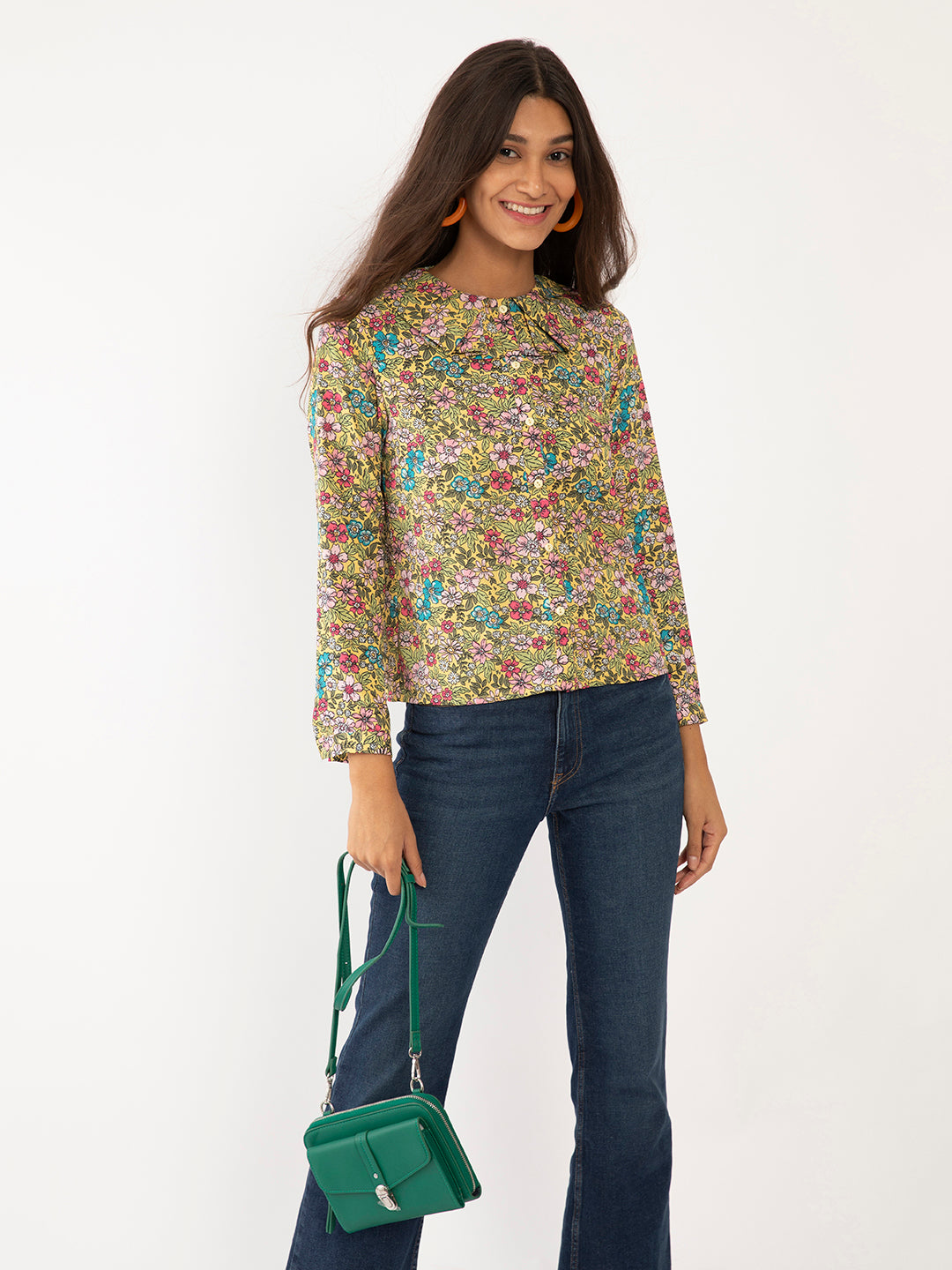 Multi Colored Floral Print Top