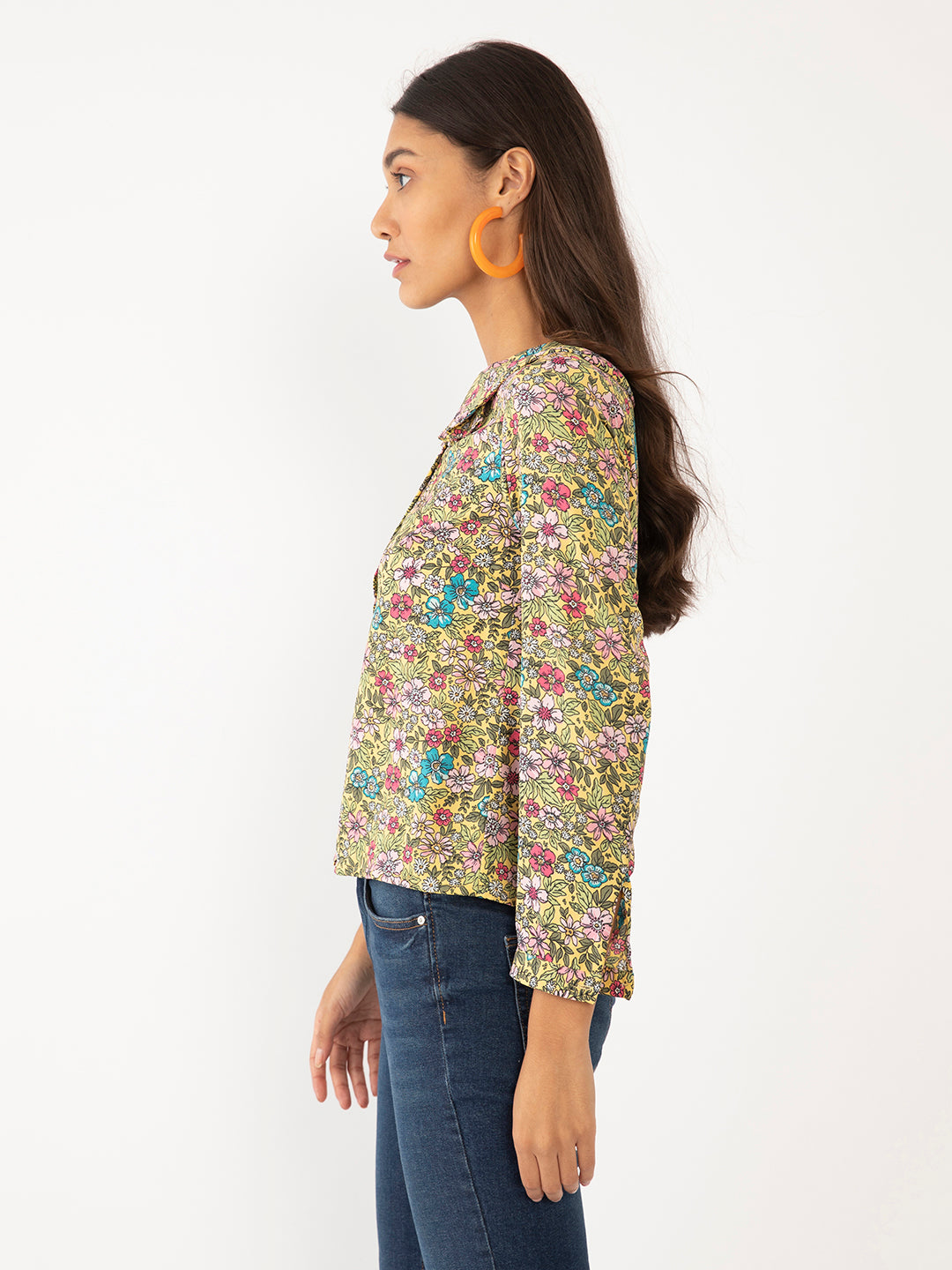 Multi Colored Floral Print Top