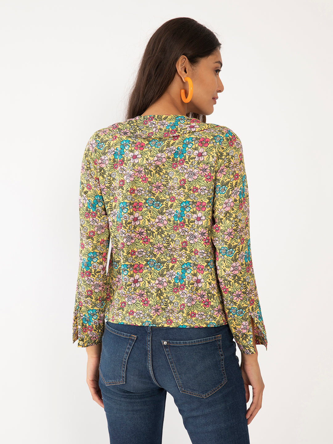 Multi Colored Floral Print Top