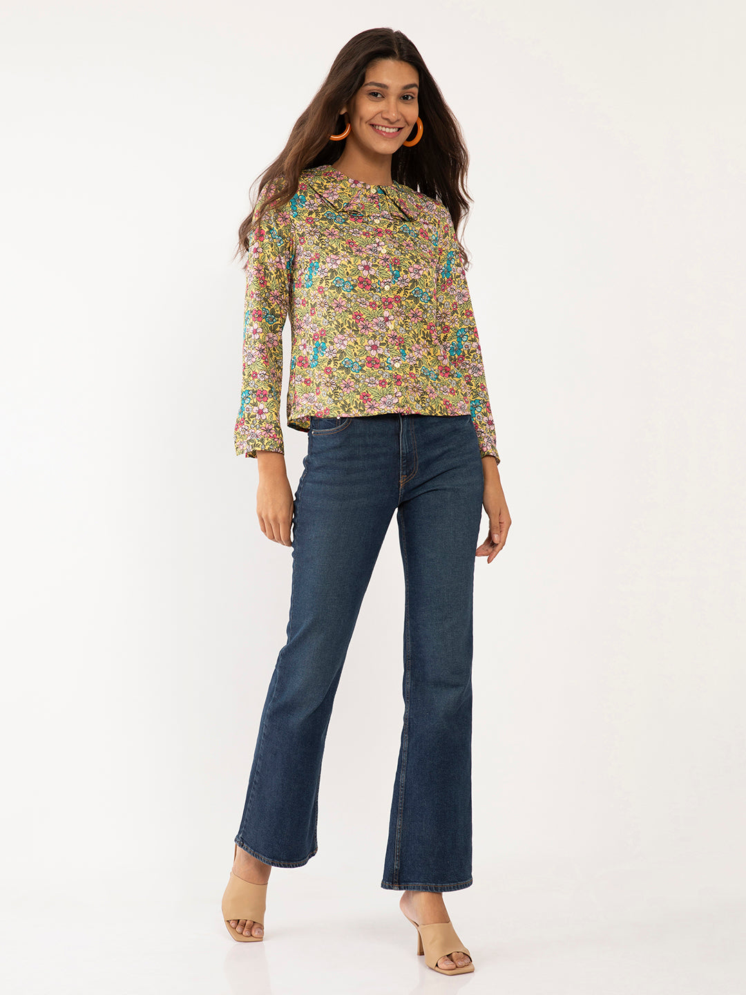 Multi Colored Floral Print Top